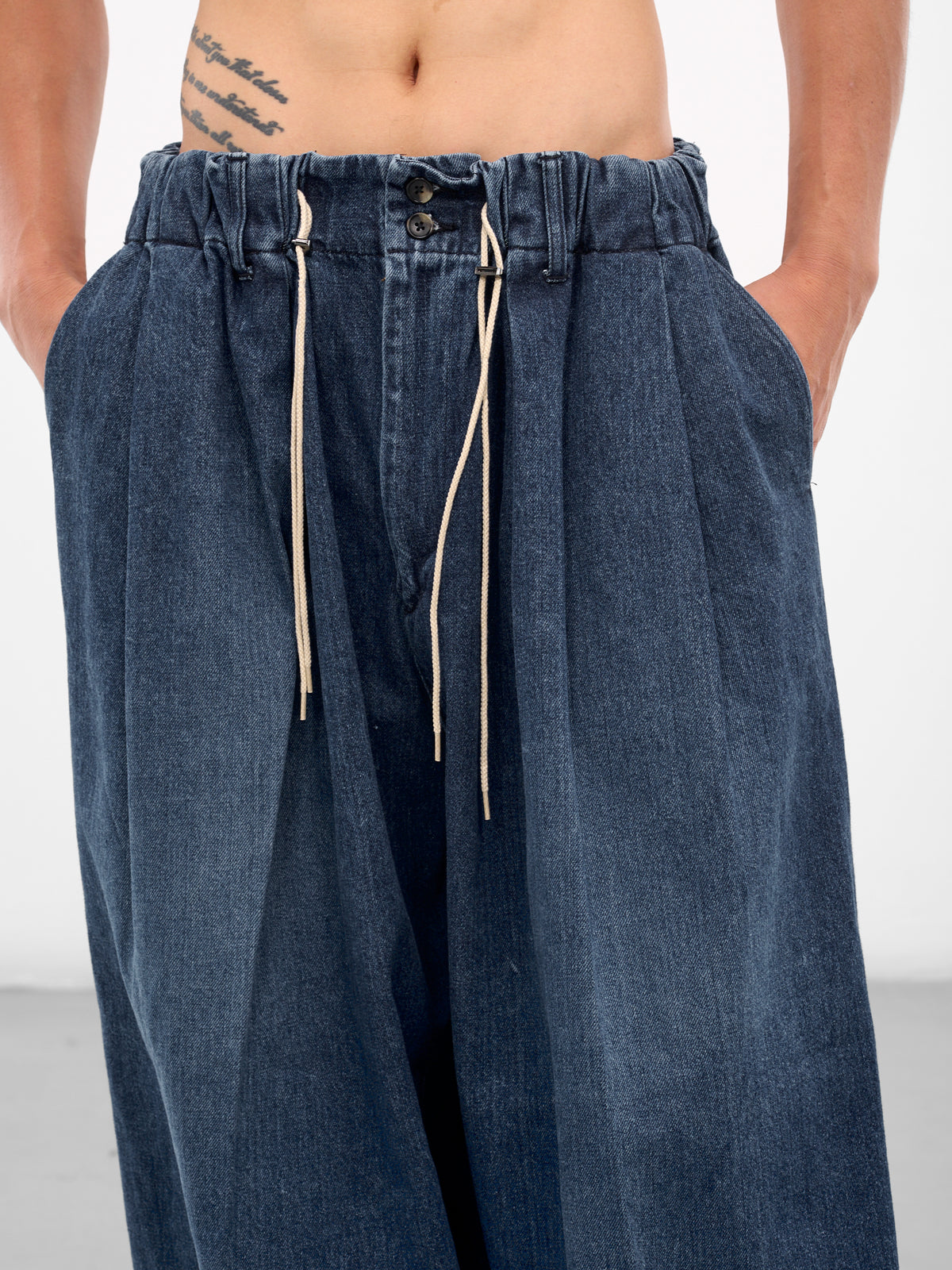 Blue Denim Wide Leg Trousers (SLEC-CPOD-DWWH-BLUE)