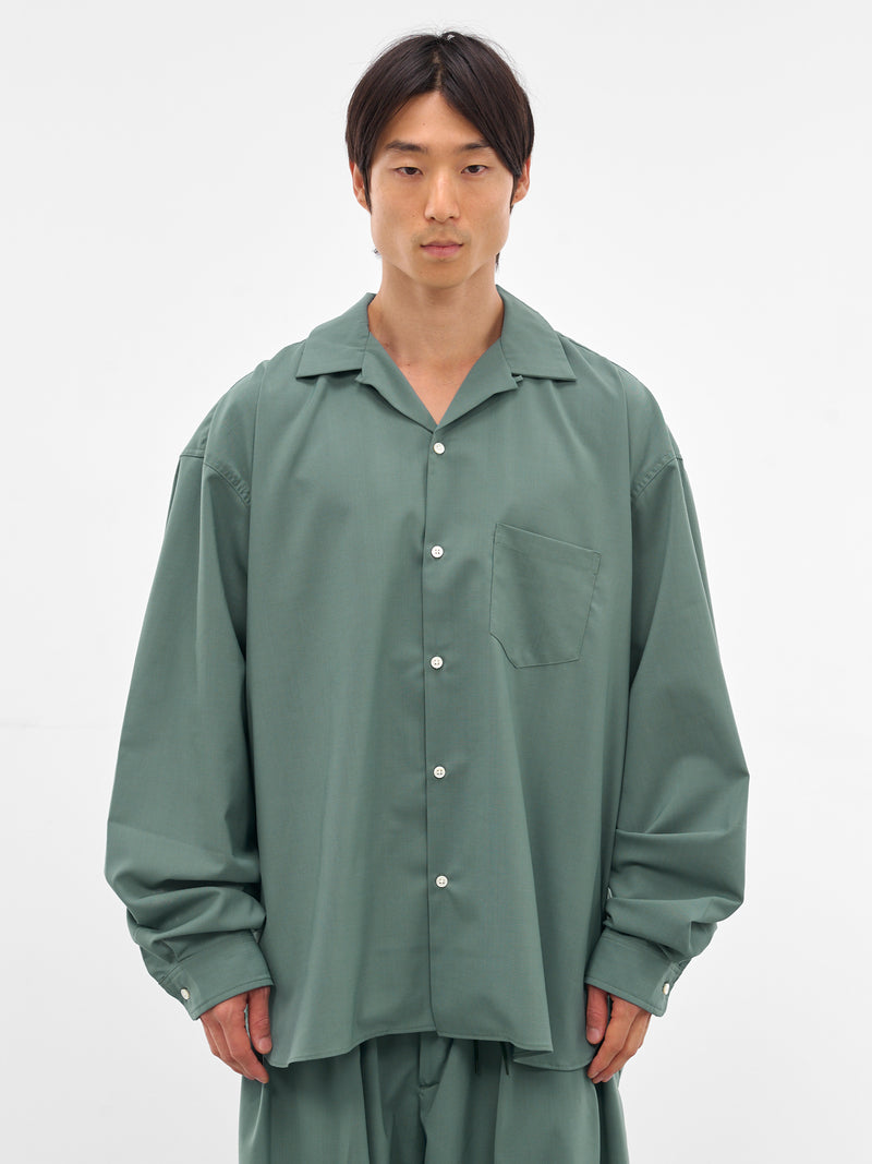 Green Oversized Long Sleeve Shirt (SLEC-OCSH-GR-GREEN)