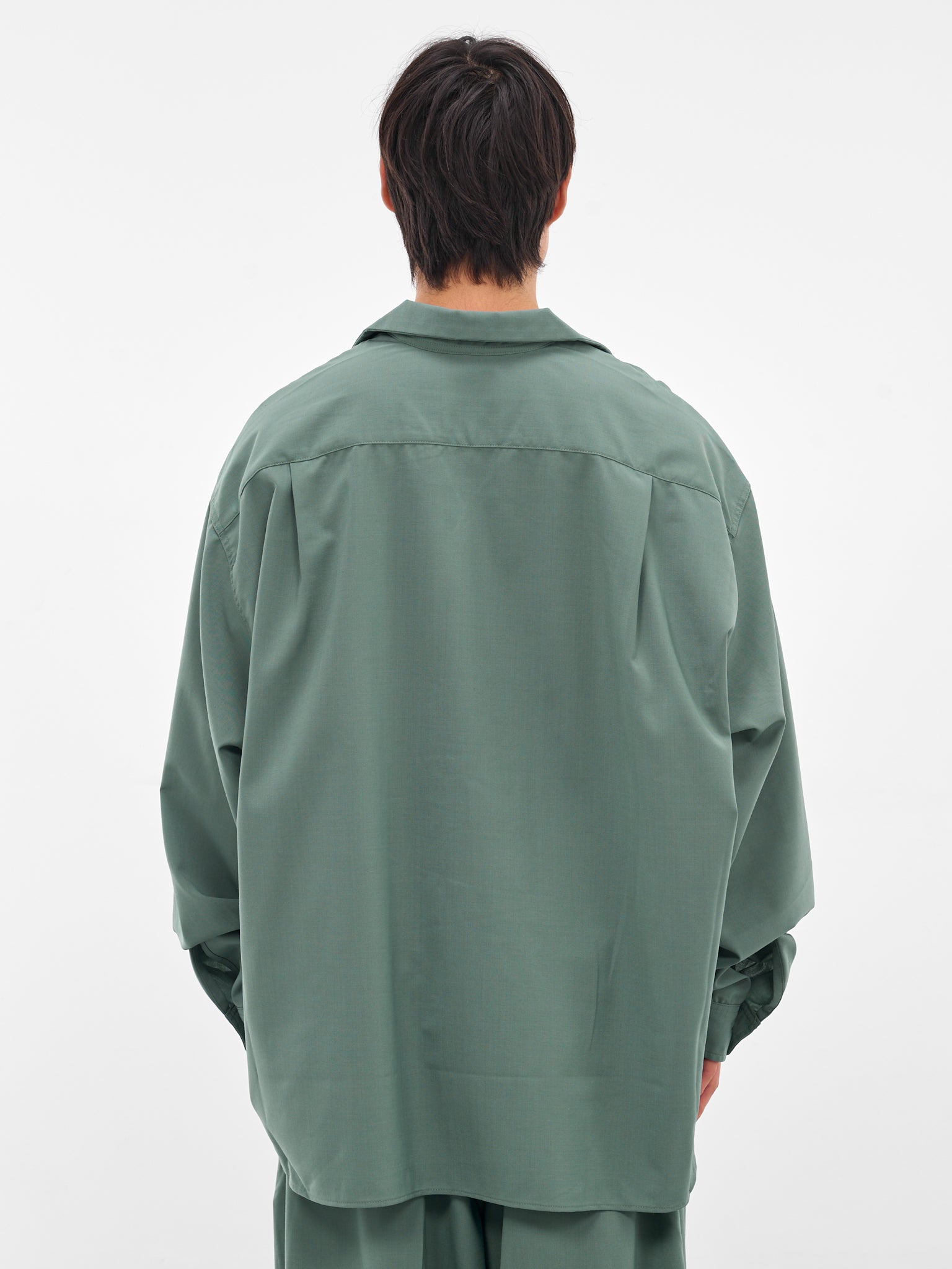Green Oversized Long Sleeve Shirt (SLEC-OCSH-GR-GREEN)