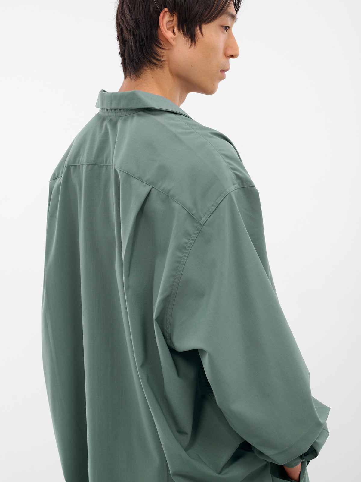 Green Oversized Long Sleeve Shirt (SLEC-OCSH-GR-GREEN)