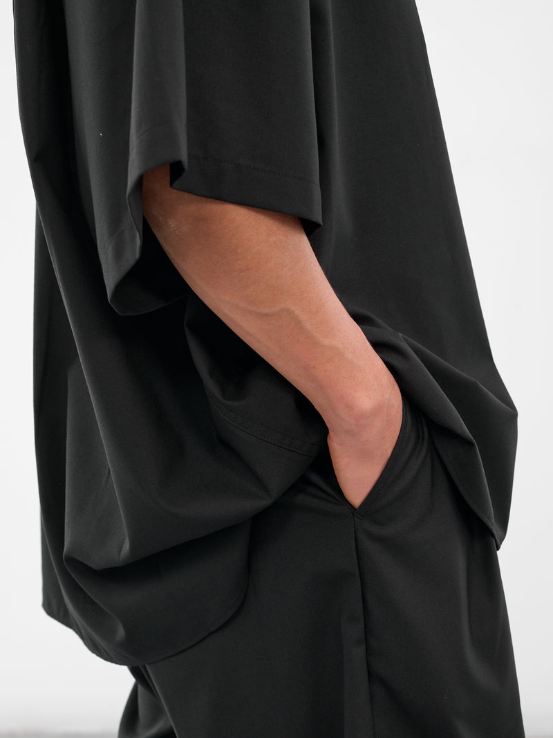 Black Oversized Short Sleeve Shirt (SLEC-OCSHSS-BL-BLACK)