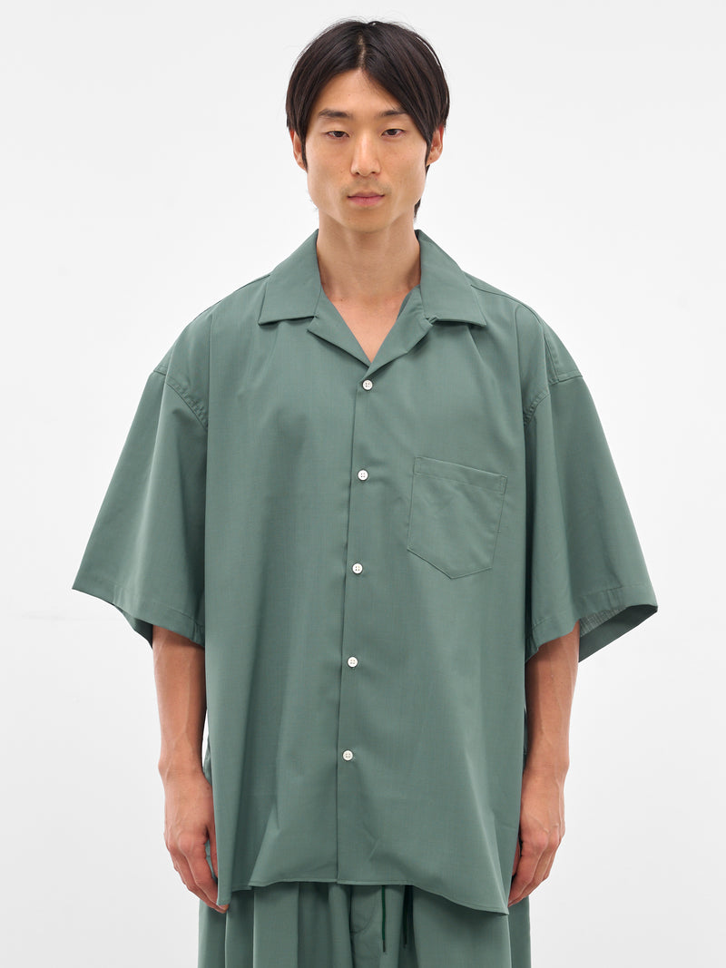 Green Oversized Short Sleeve Shirt (SLEC-OCSHSS-GR-GREEN)