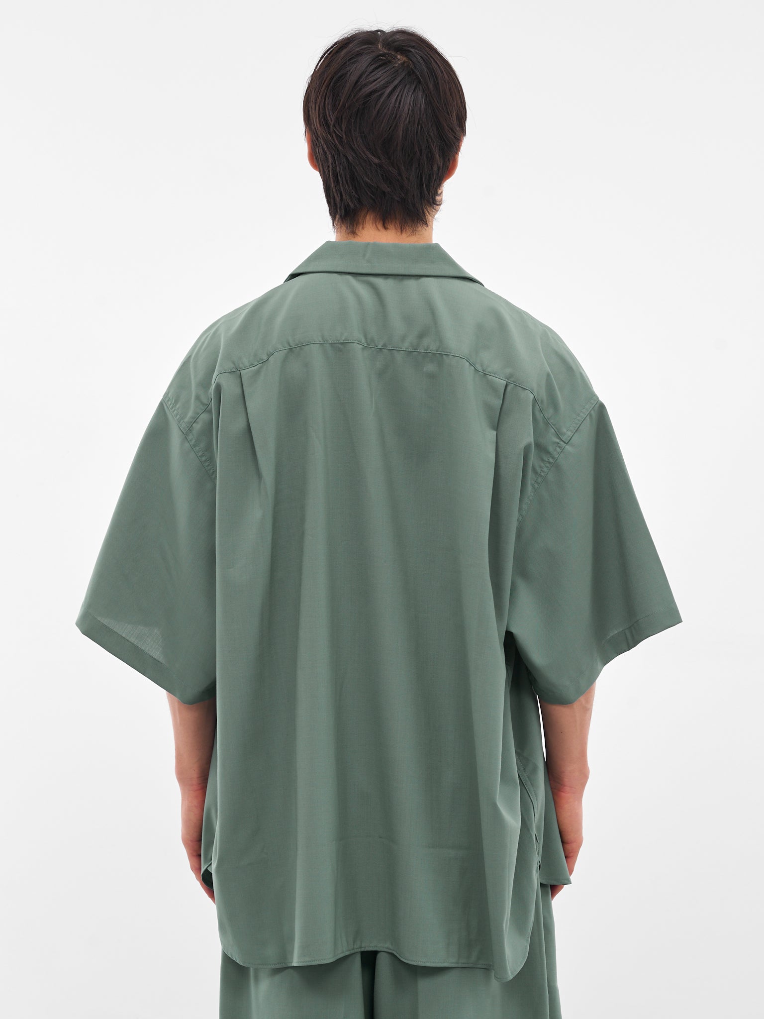 Green Oversized Short Sleeve Shirt (SLEC-OCSHSS-GR-GREEN)