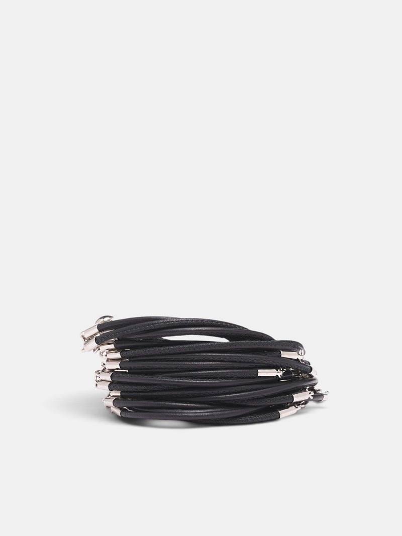 Multi Strand Bracelet (SM2UY0036-P9143-BLACK-SILVER)