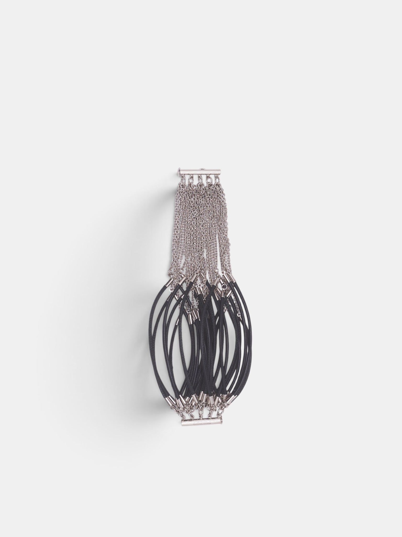 Multi Strand Bracelet (SM2UY0036-P9143-BLACK-SILVER)