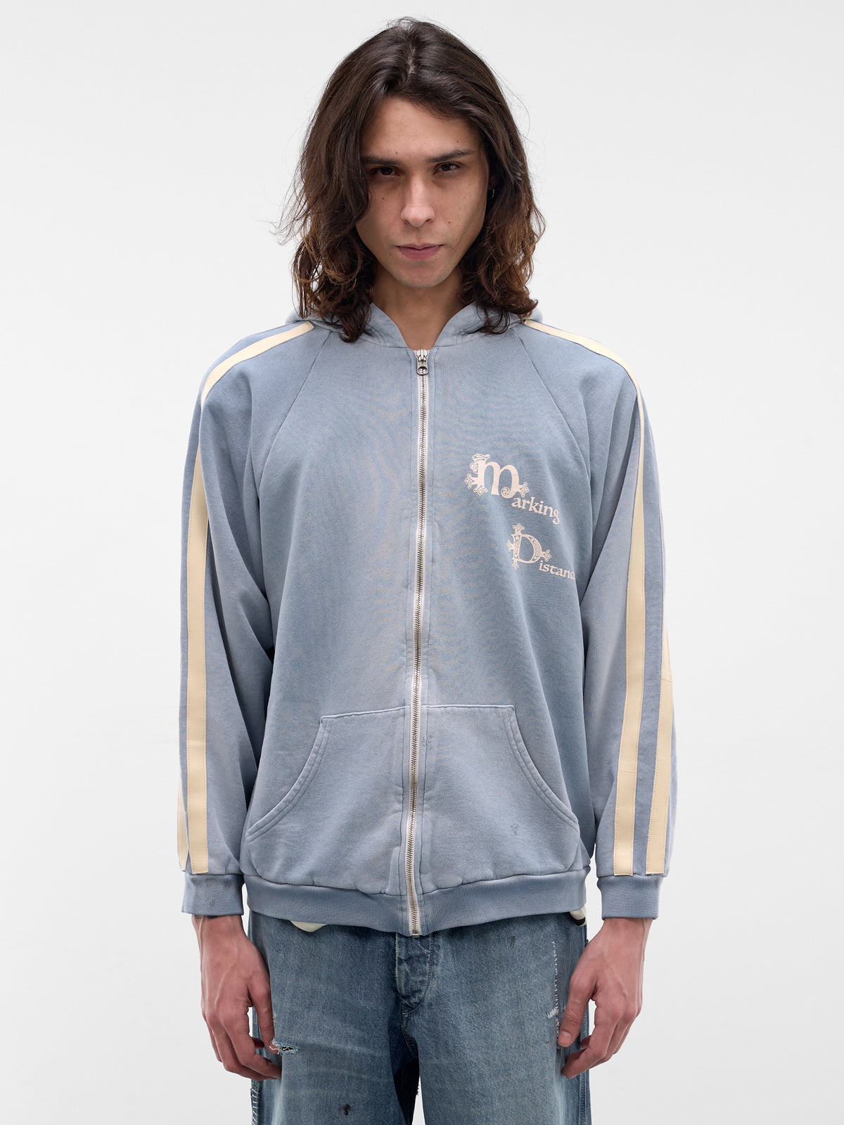 Blue Scorpio Zip-Up Hoodie (SMF01AP-JE333-410-RUSTY-BLUE)