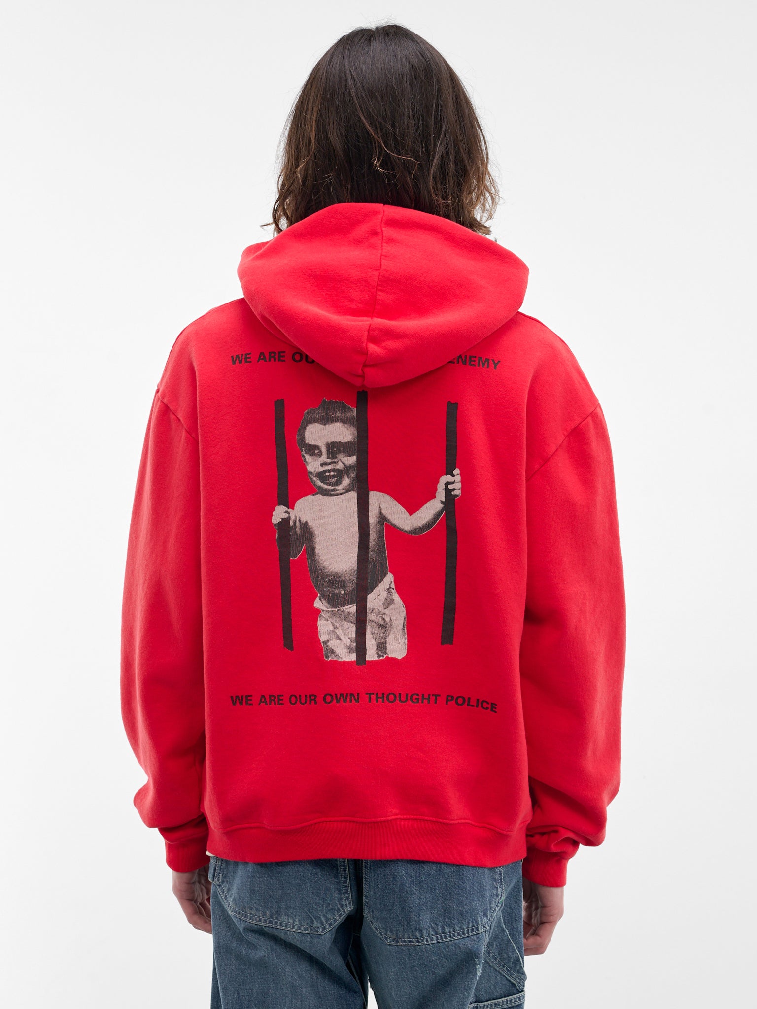 MARKING DISTANCE Red Hoodie | H.Lorenzo - back
