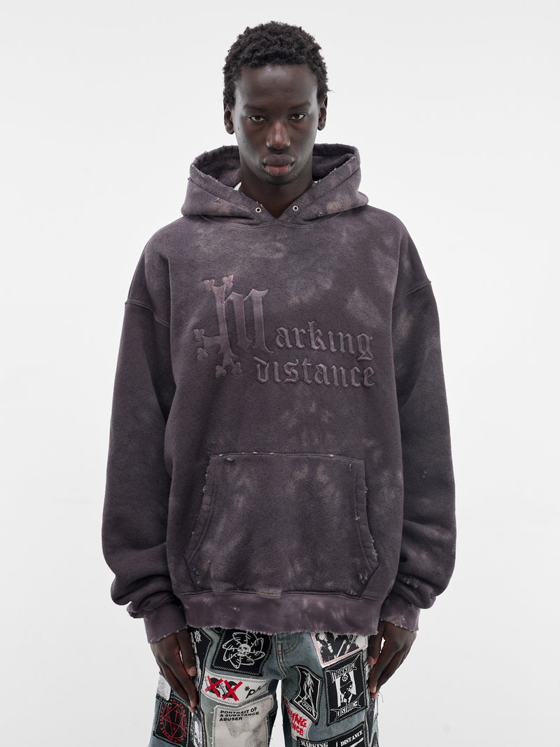 Purple Distressed Classic Logo Hoodie (SMF04CP-JE590-261-PURPLE)