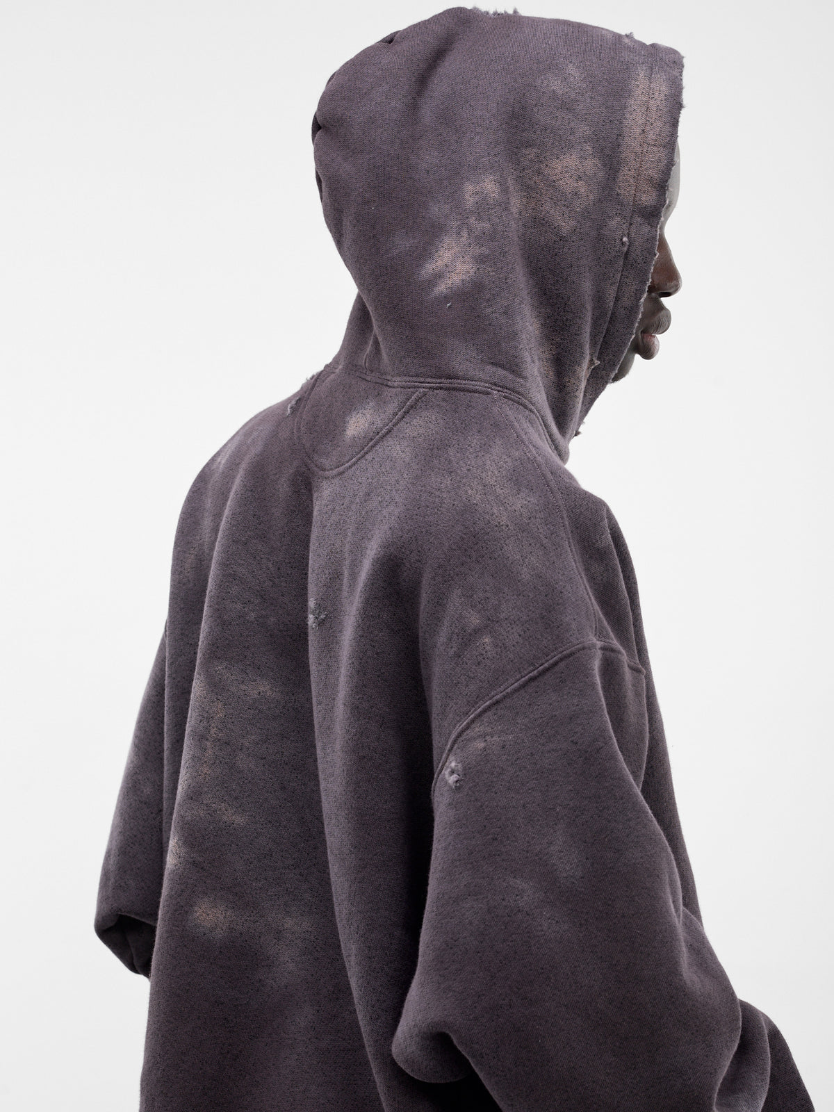 Purple Distressed Classic Logo Hoodie (SMF04CP-JE590-261-PURPLE)