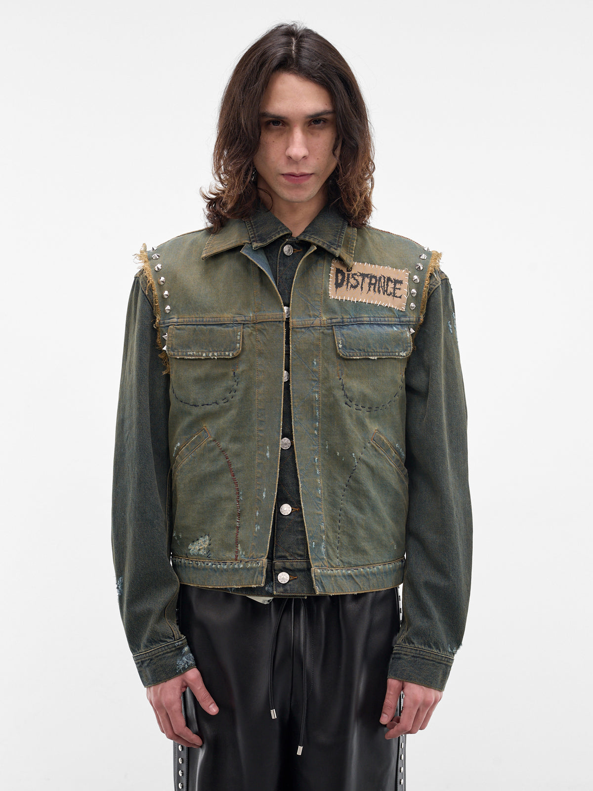 Blue Layered Double Denim Jacket (SMJ07AP-TE010-571-BLUE)