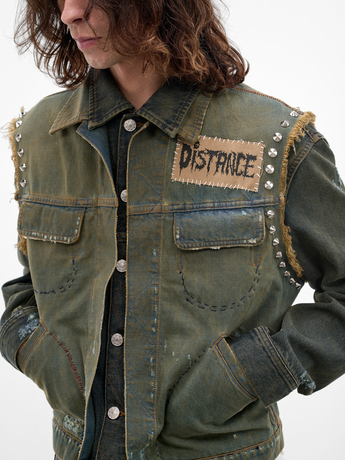 Blue Layered Double Denim Jacket (SMJ07AP-TE010-571-BLUE)