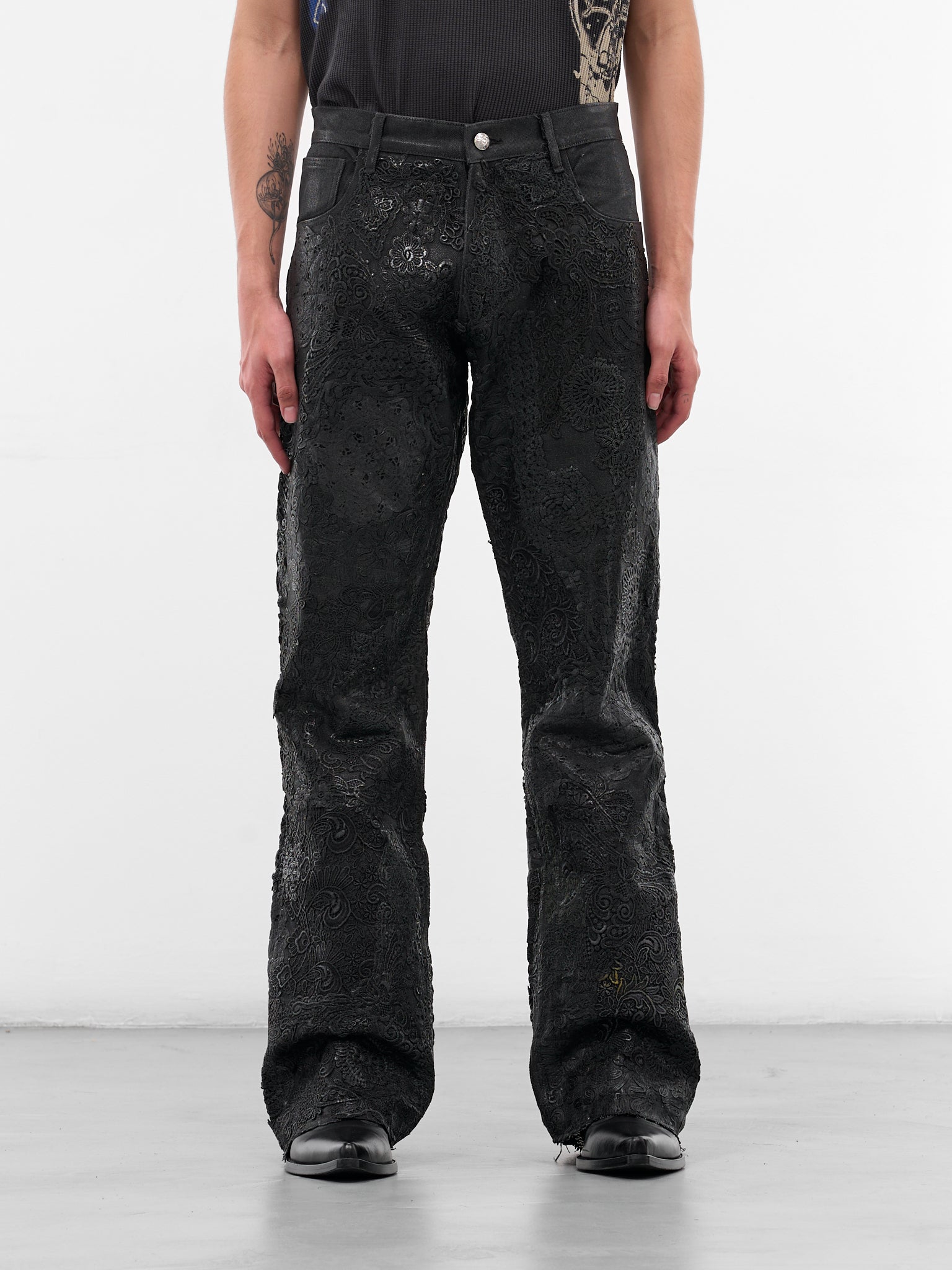 Black Smog Denim Floral Jeans (SMOG-DENIMS-BLACK)