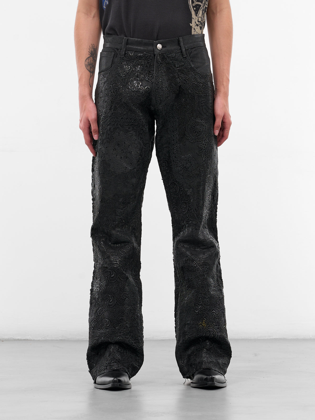 Black Smog Denim Floral Jeans (SMOG-DENIMS-BLACK)