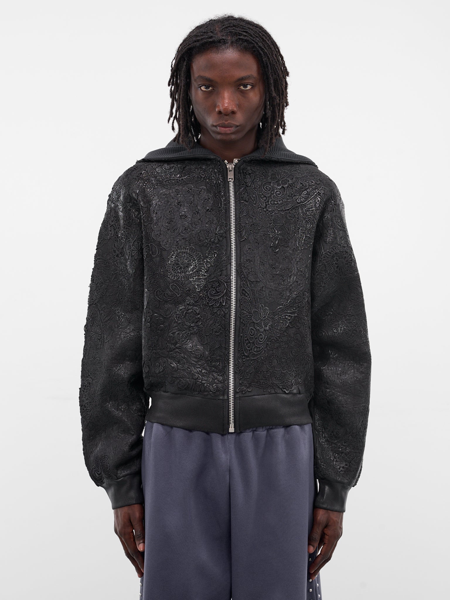 Black Smog Floral Zip Hoodie (SMOG-ZIP-UP-BLACK)