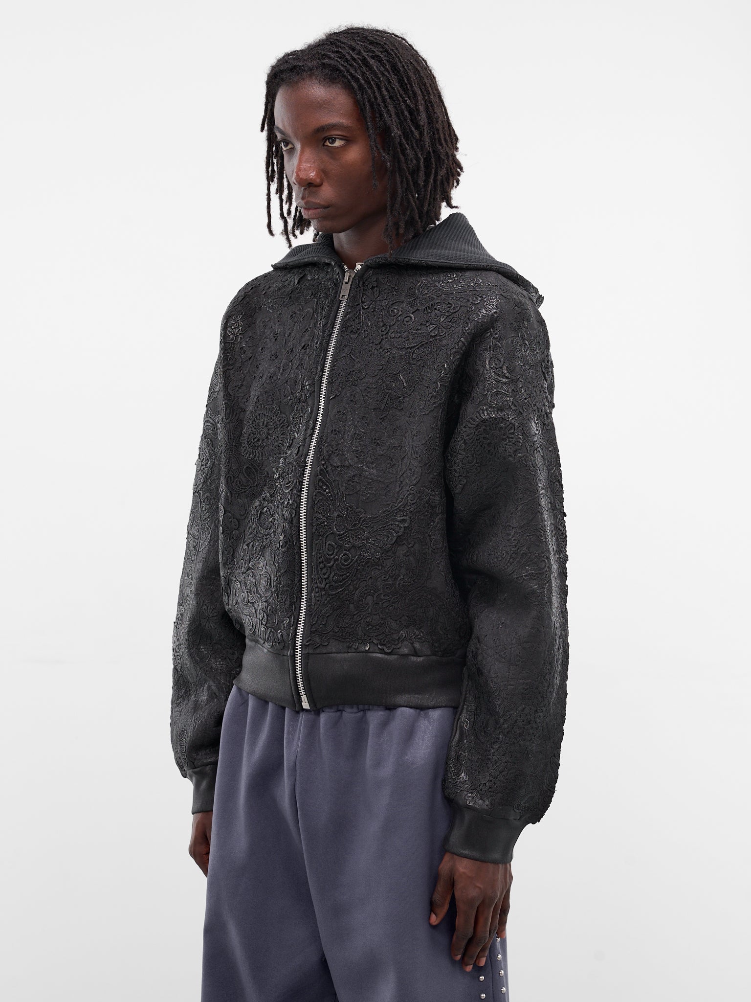 Black Smog Floral Zip Hoodie (SMOG-ZIP-UP-BLACK)