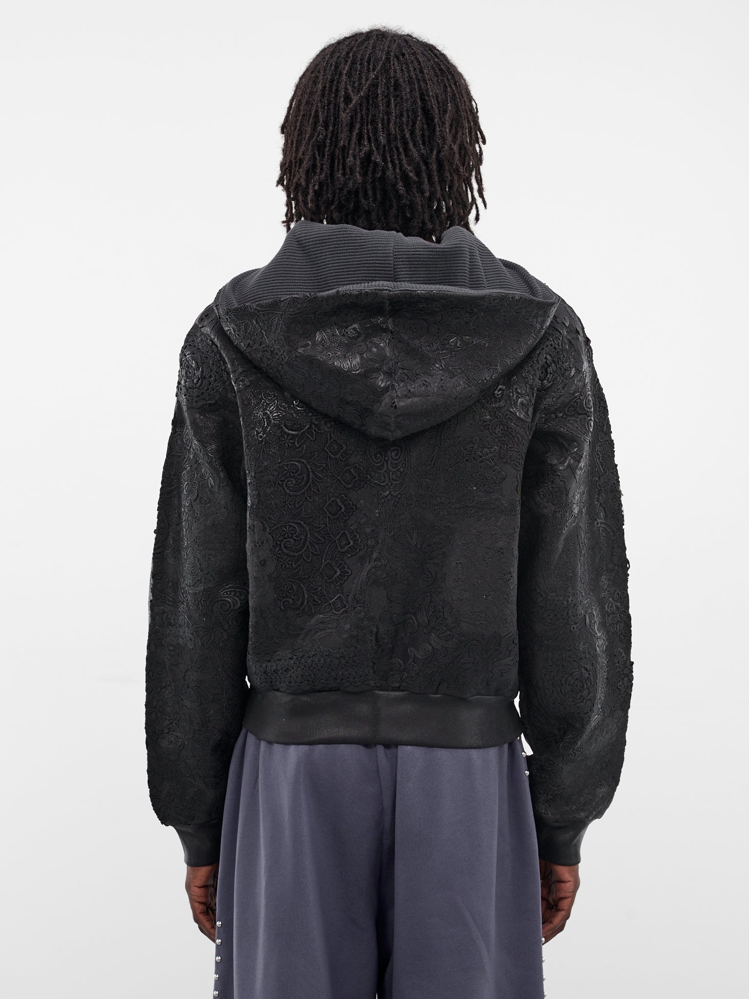 Black Smog Floral Zip Hoodie (SMOG-ZIP-UP-BLACK)