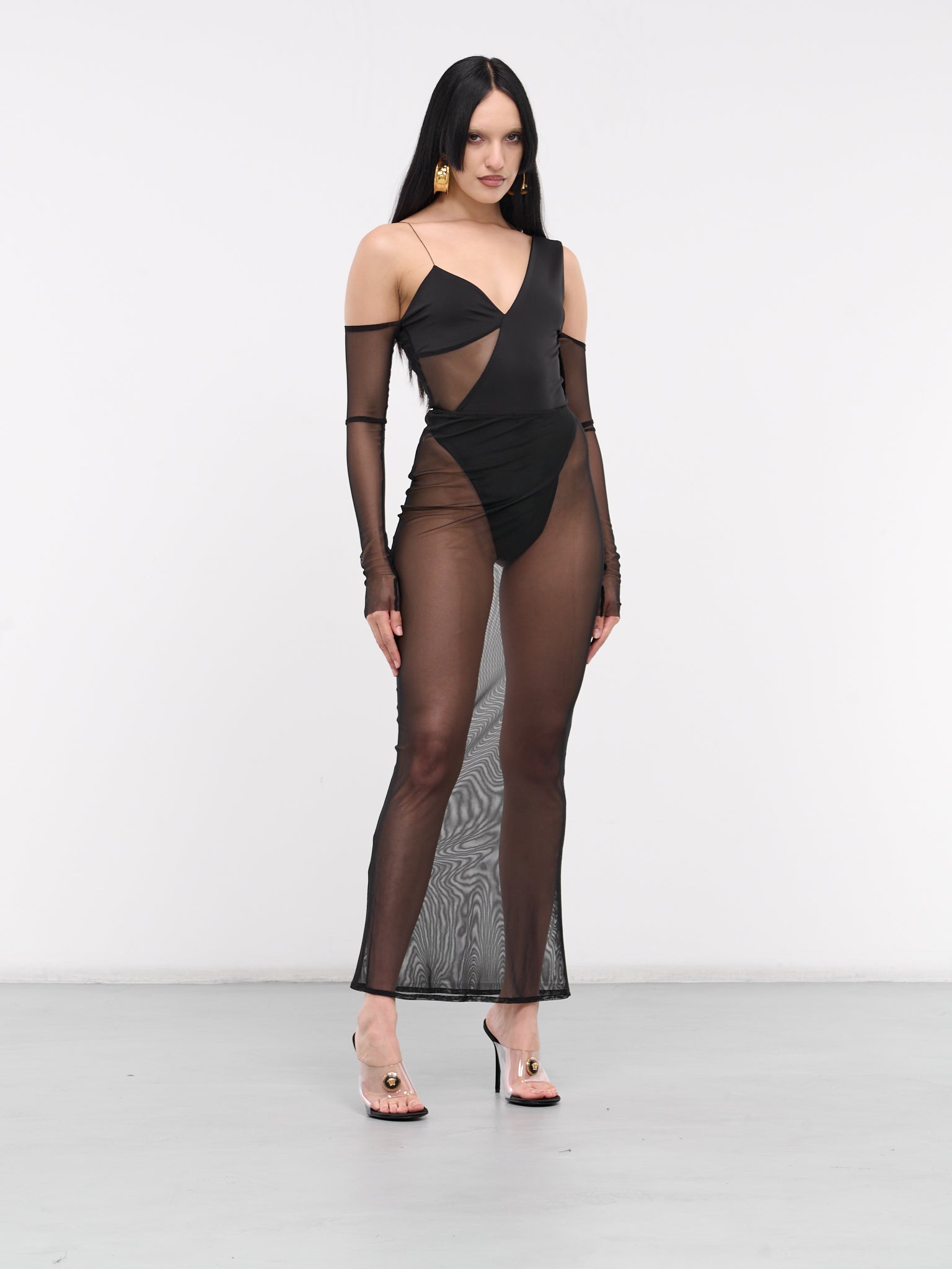 Off-Shoulder Mesh Bodysuit (LSOSMB-BLACK) Off-Shoulder Mesh Bodysuit (LSOSMB-BLACK)