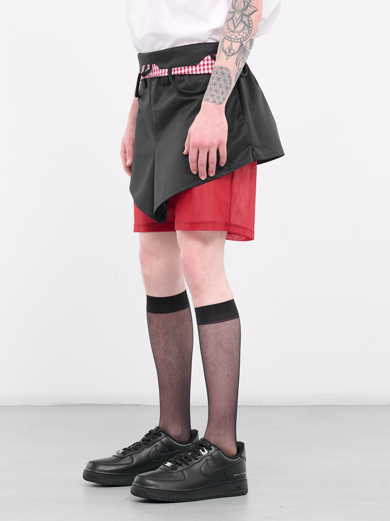 Climbing Skort (SO04-BLACK-RED-GINGHAM)
