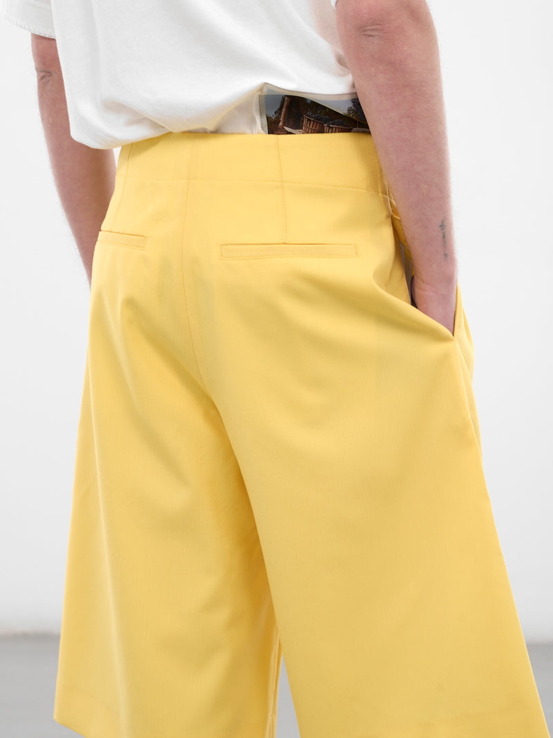 Yellow Wool Tailored Bermuda Shorts (SOM00536AW00732-250-YELLOW)