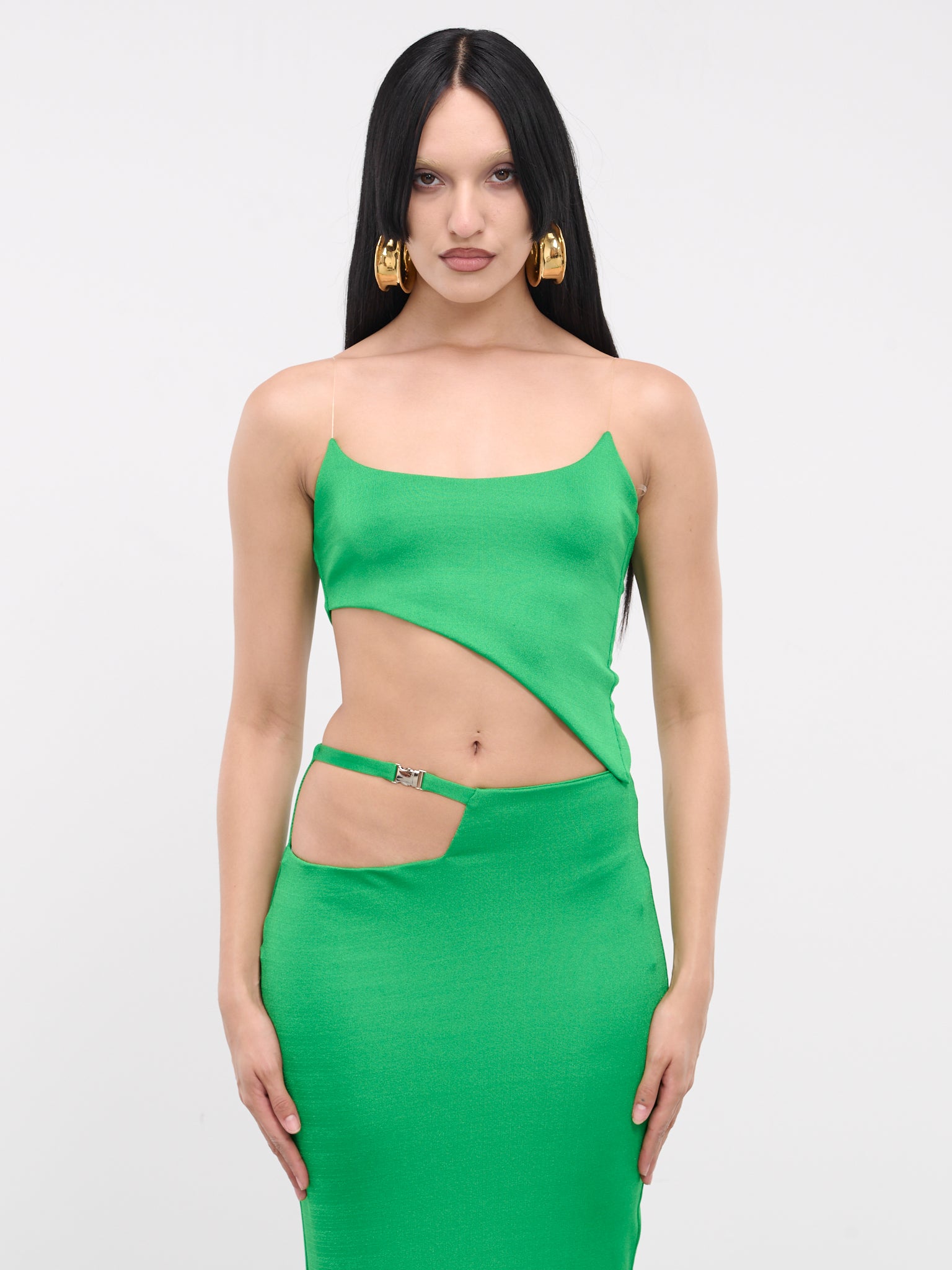 Slanted Off-Shoulder Tube Tank (SOSTT-GREEN)