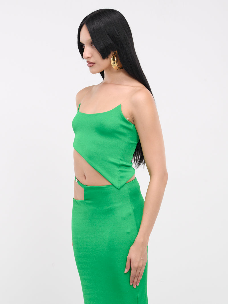 Slanted Off-Shoulder Tube Tank (SOSTT-GREEN)