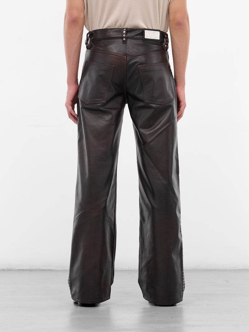 Brown Spitfire Leather Trousers (SPITFIRE-COW-HYDE-BROWN)