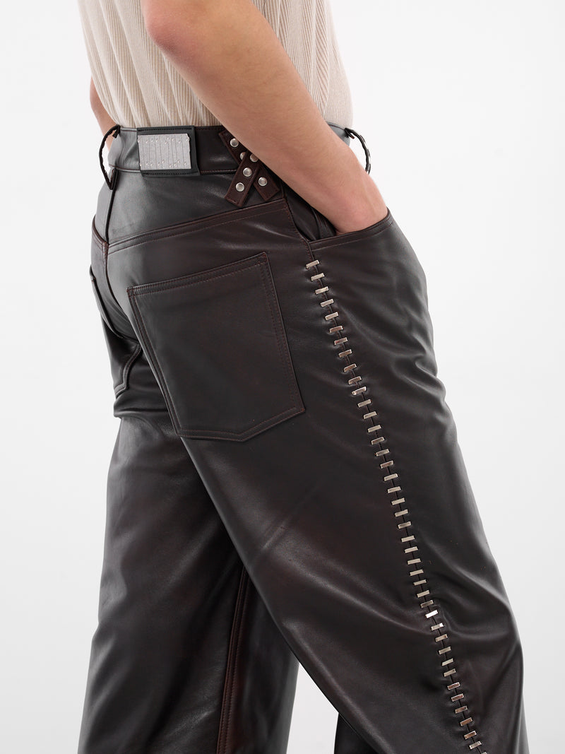 Brown Spitfire Leather Trousers (SPITFIRE-COW-HYDE-BROWN)