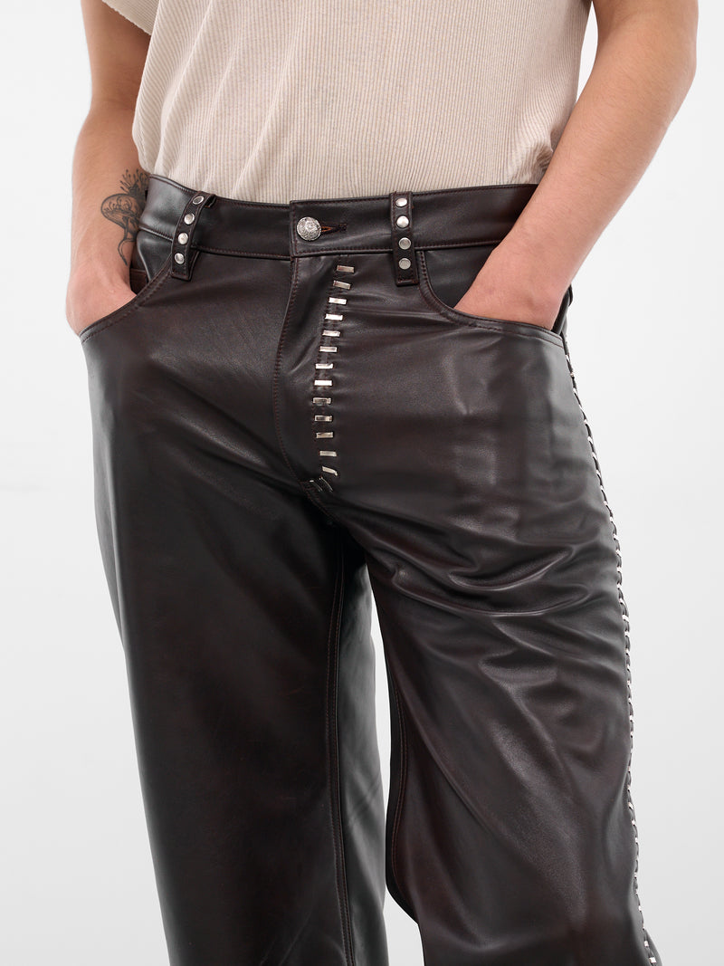 Brown Spitfire Leather Trousers (SPITFIRE-COW-HYDE-BROWN)