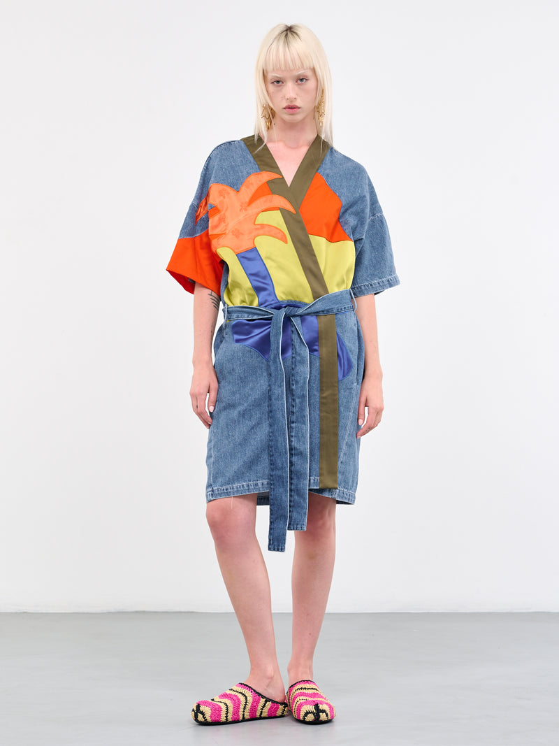 No Vacancy Inn Rafia Sabot Loafers (SBMS008200-BLACK-PINK)