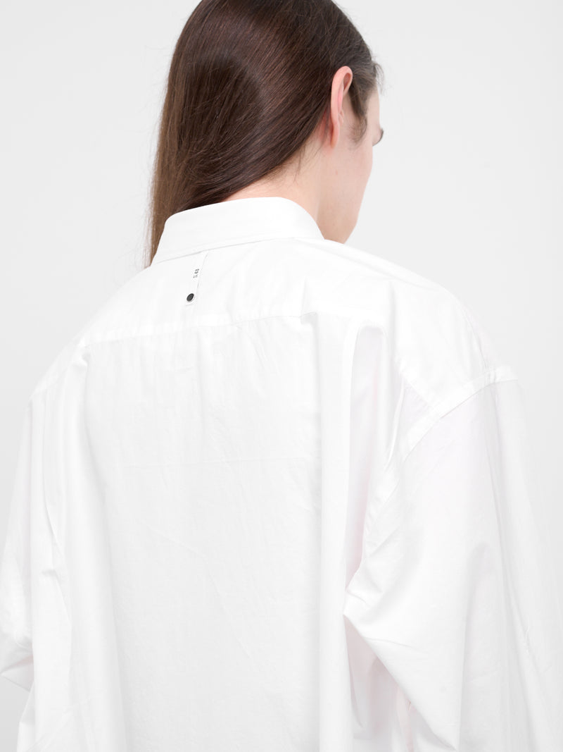 Vacuum Bold Square Overshirt (SQSS1-417-010-WHITE)