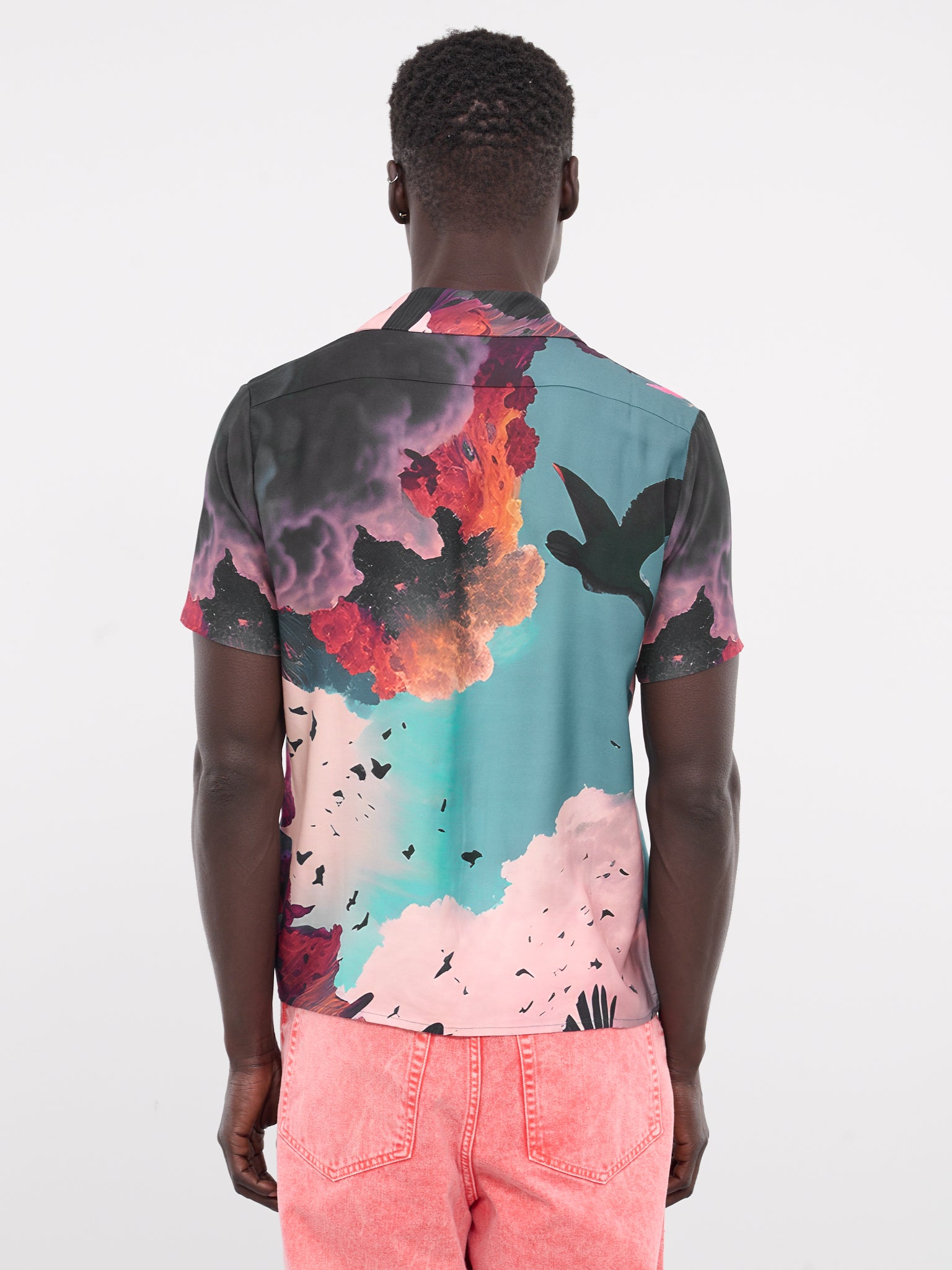 Hawaiian Short Sleeve Shirt (SR033582012201-CLOUDS-PRINT)