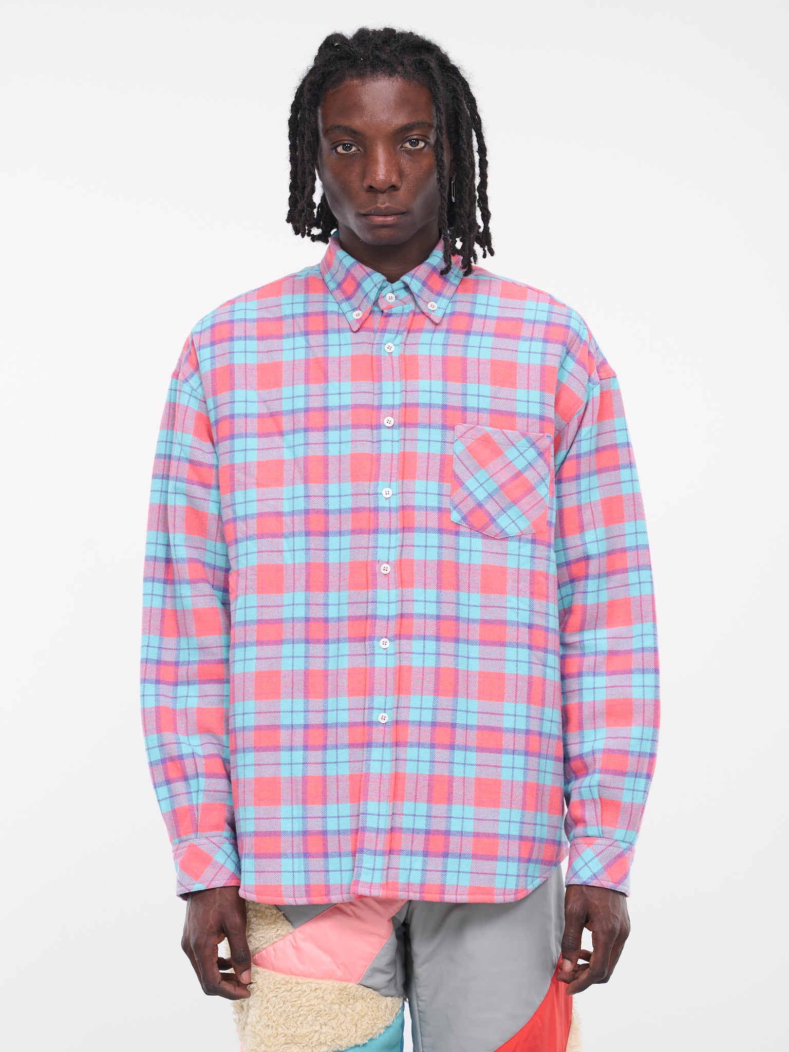 Padded Flannel Shirt (SR043908351835-CANDY-KISS)