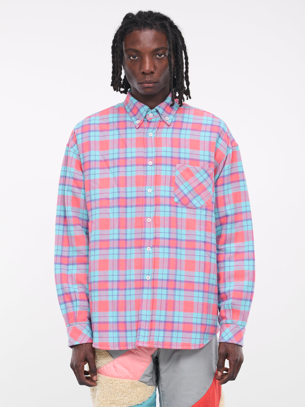 Padded Flannel Shirt (SR043908351835-CANDY-KISS)