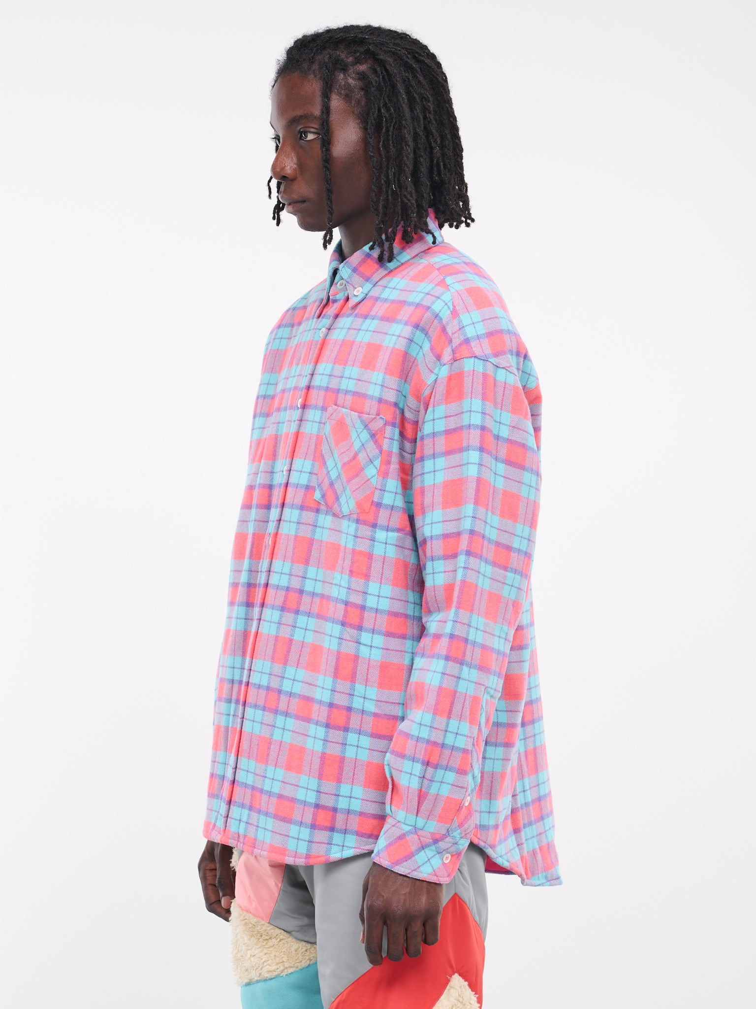 Padded Flannel Shirt (SR043908351835-CANDY-KISS)