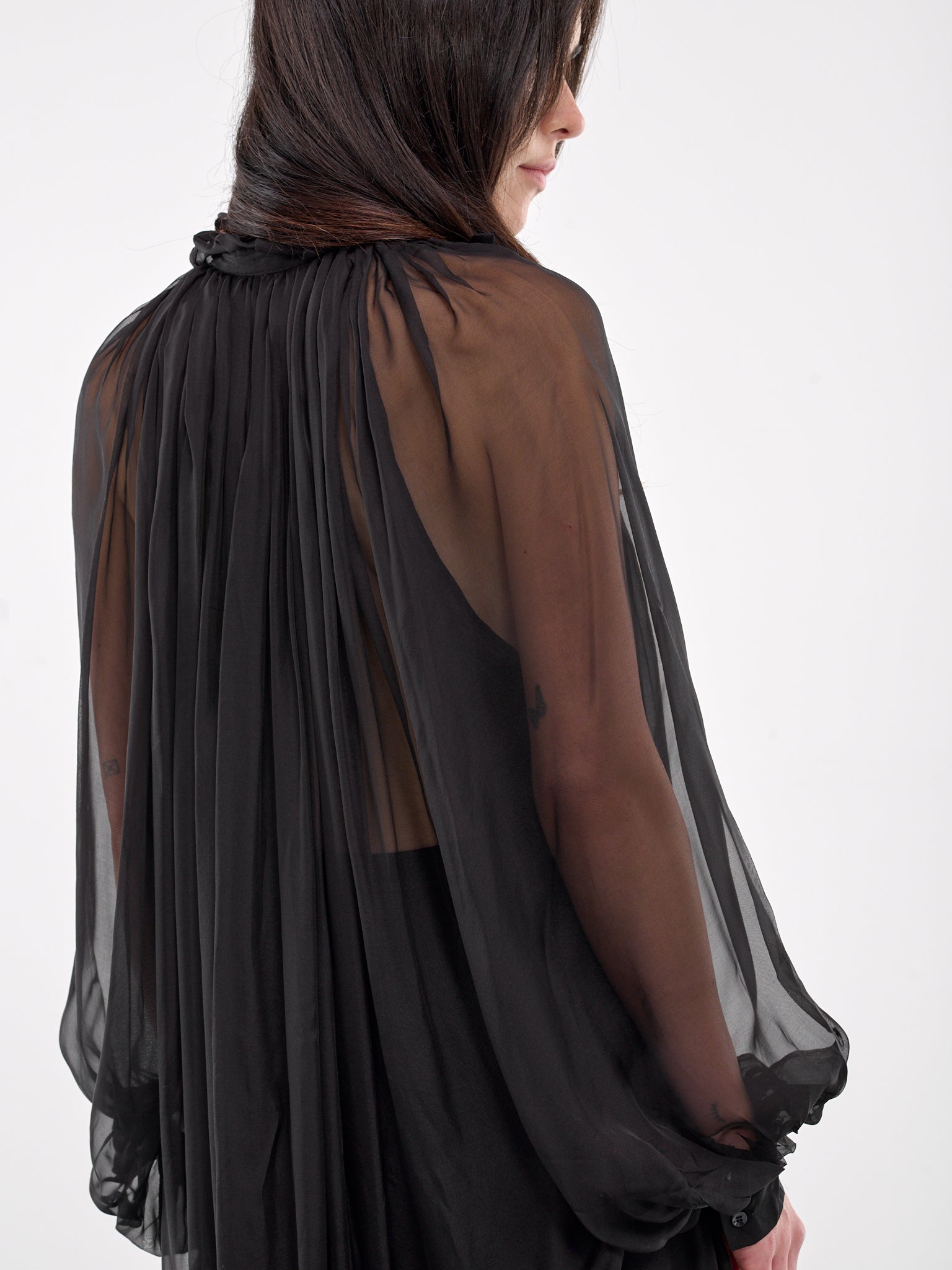 Sheer Blouse (SRT-01BK-BLACK)