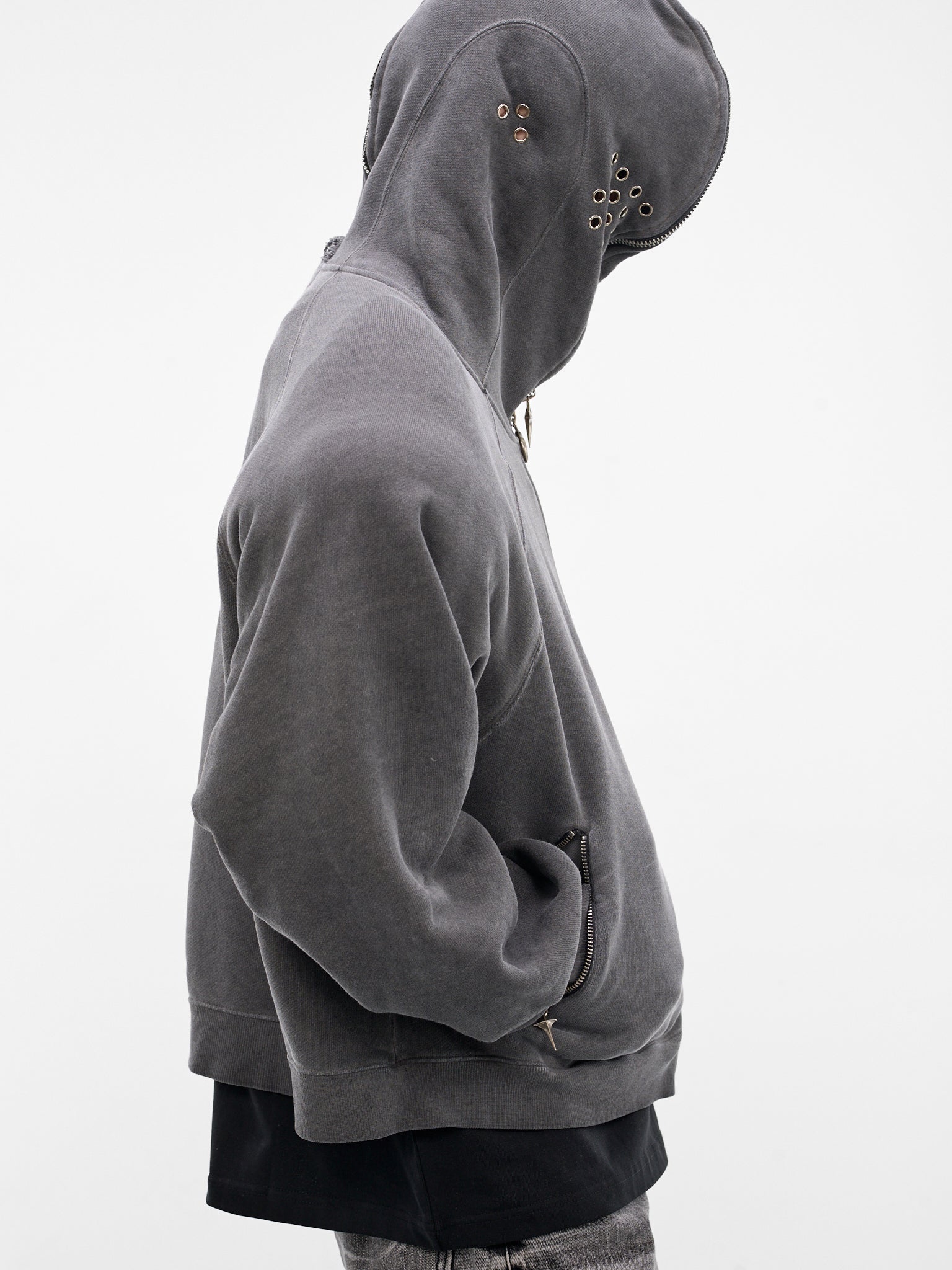 Bulk Shoulder Gladiator Zip Hoodie (SS0601-CHARCOAL)