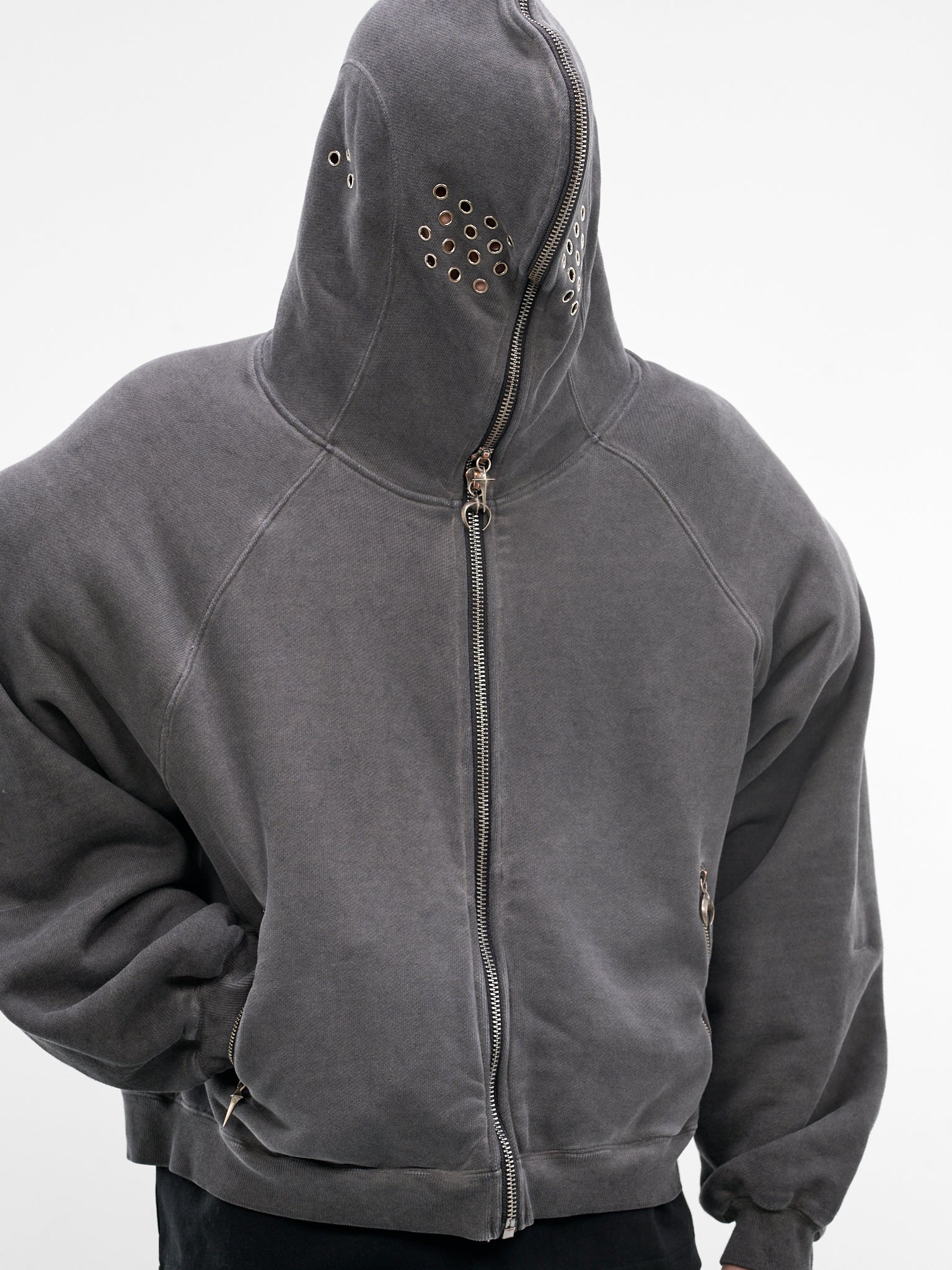Bulk Shoulder Gladiator Zip Hoodie (SS0601-CHARCOAL)