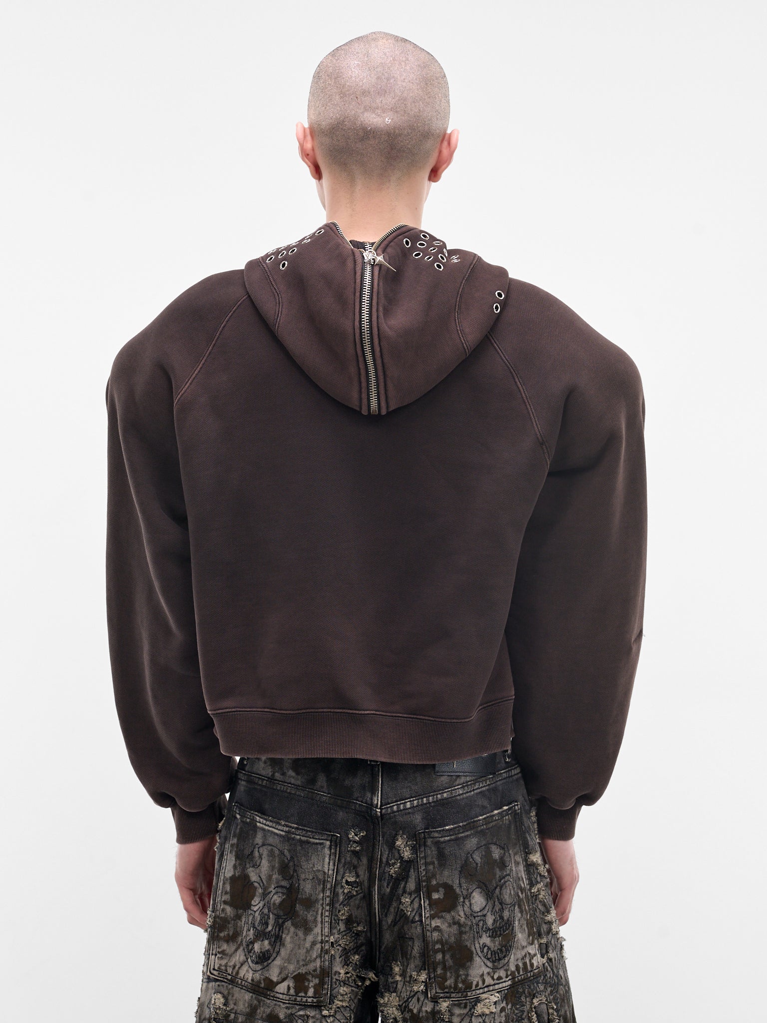 Bulk Shoulder Gladiator Zip Hoodie (SS0602-BLACK)