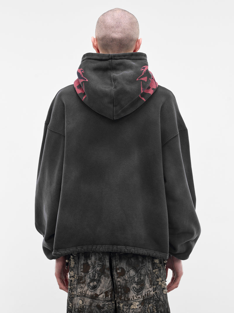 Black Riding Skull Graphic Hoodie (SS0702-BLACK)