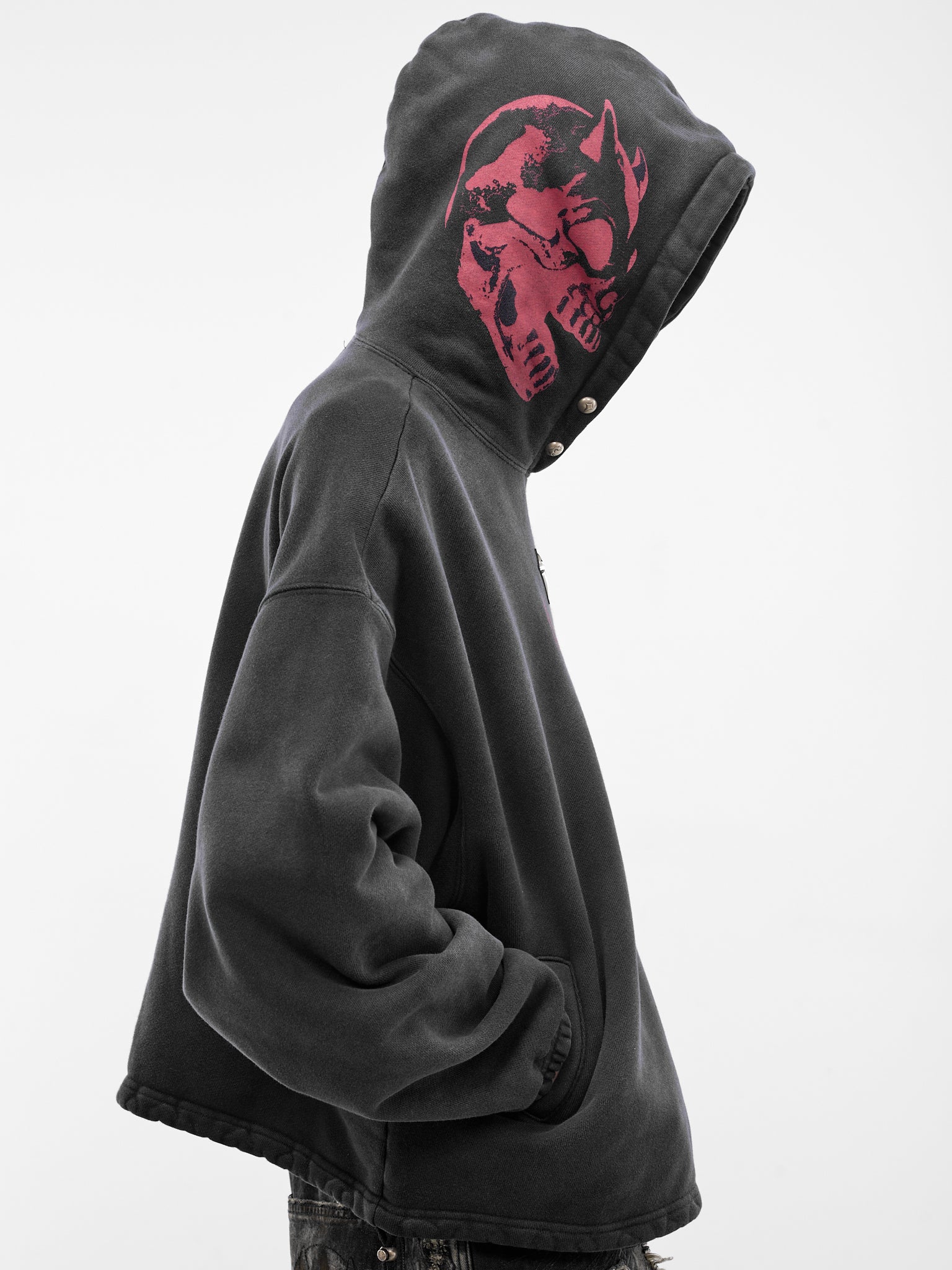Black Riding Skull Graphic Hoodie (SS0702-BLACK)