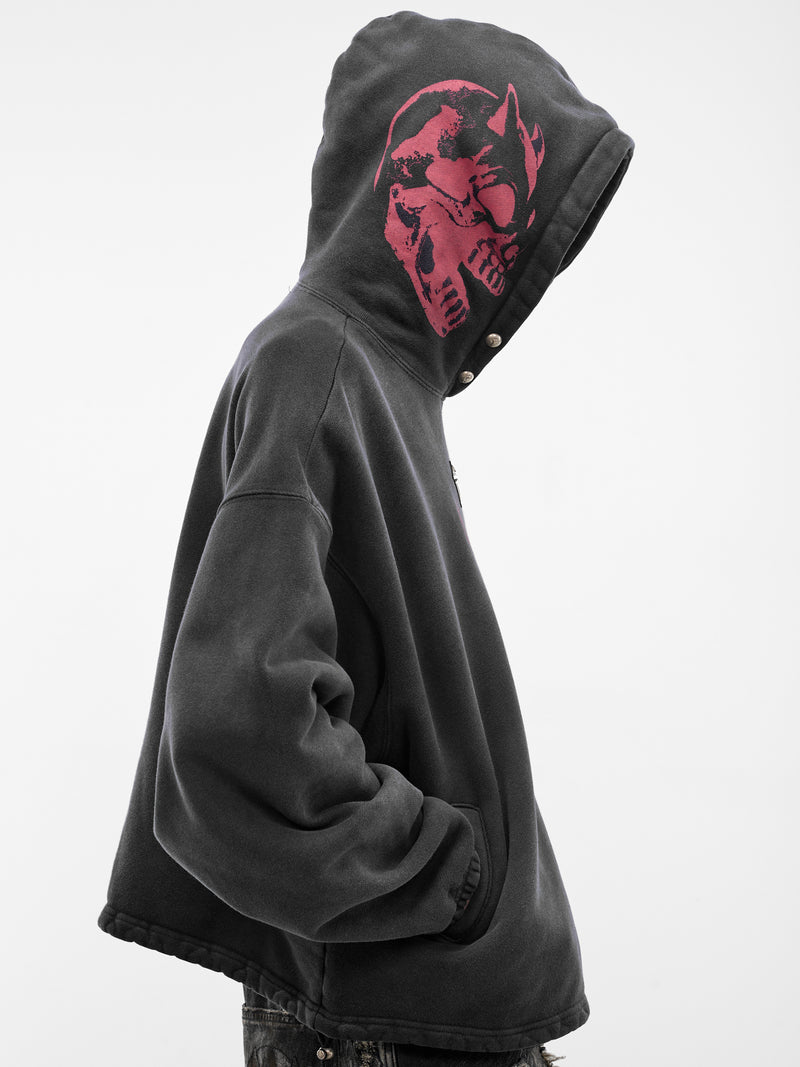 Black Riding Skull Graphic Hoodie (SS0702-BLACK)