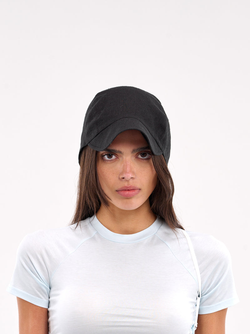 Seed Charm Knot Hat (SS25-AC1K-BLACK)