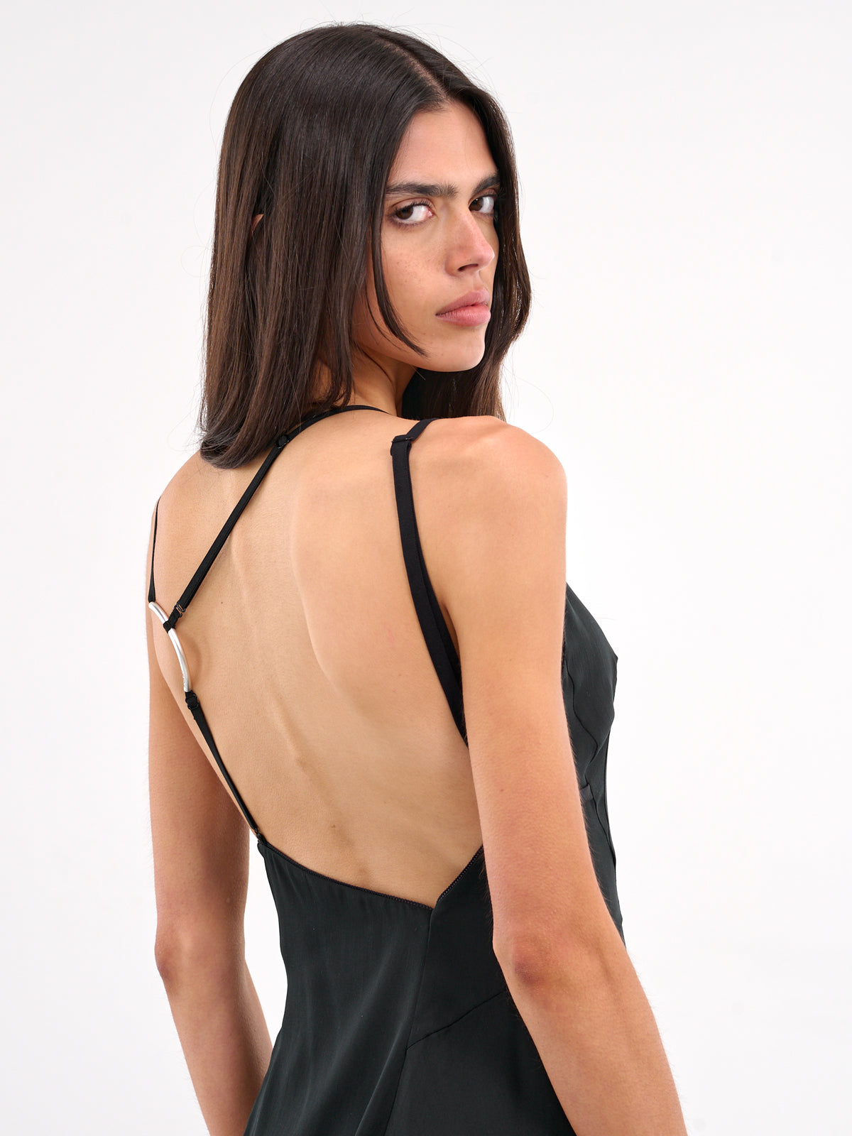 Satin Mini Dress (SS25-D2K-BLACK)