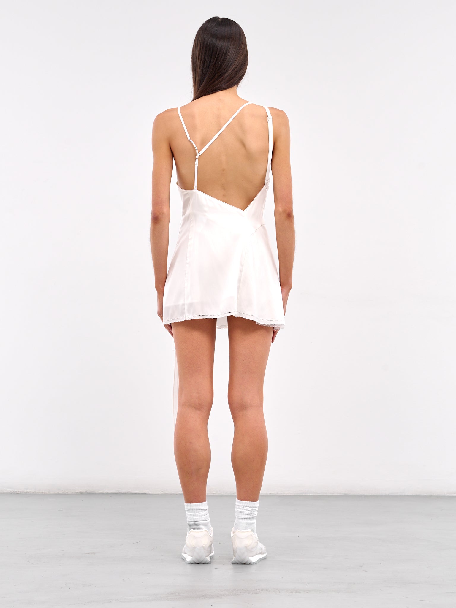 Satin Mini Dress (SS25-D2W-WHITE)