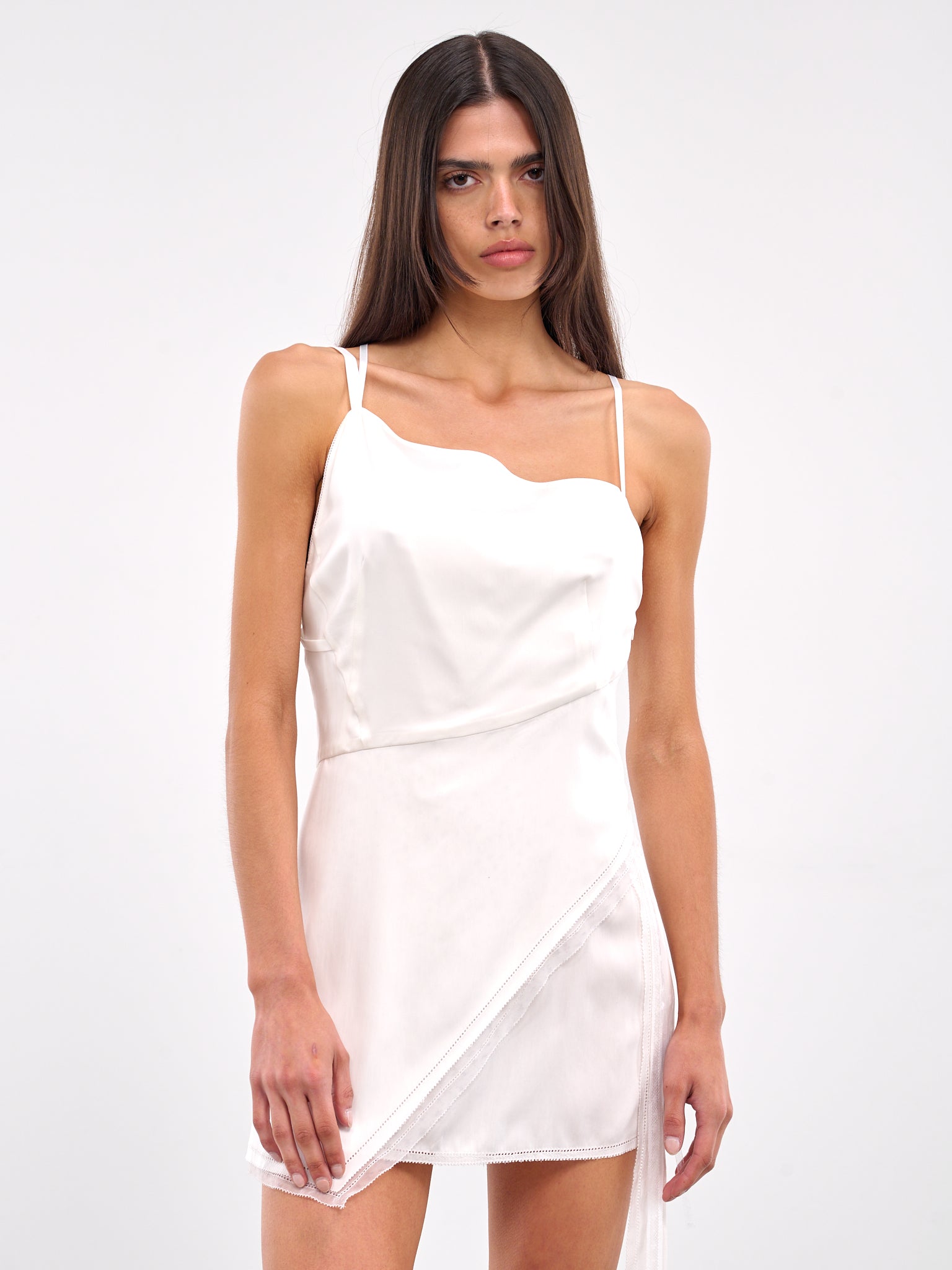 Satin Mini Dress (SS25-D2W-WHITE)