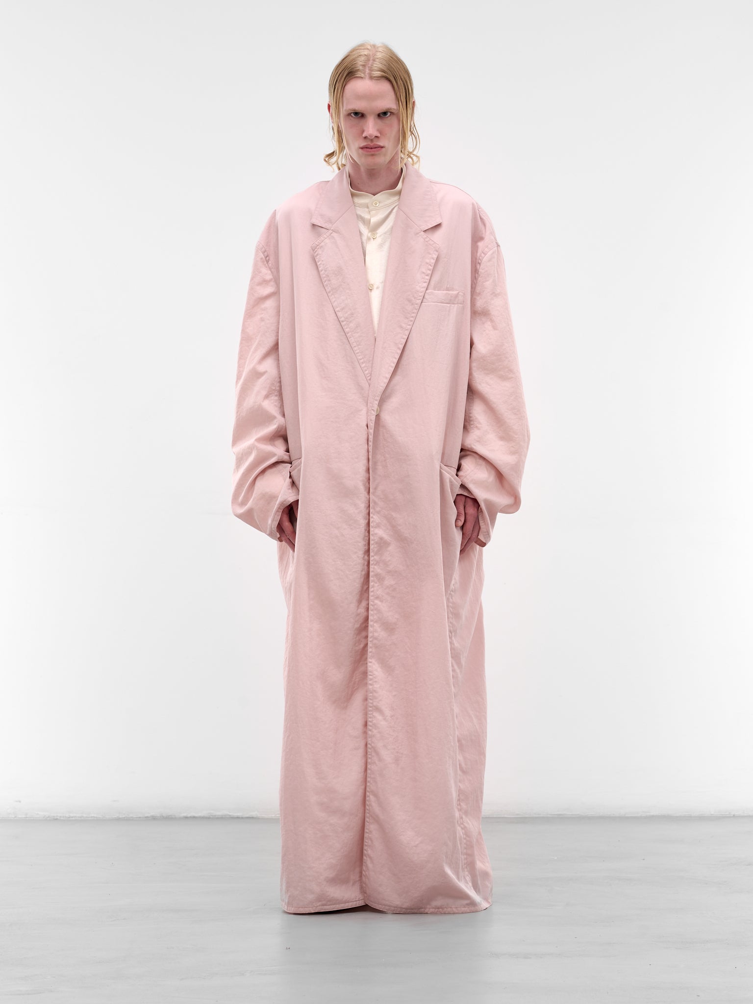 Pink Oversized Floor-Length Coat (SS26-002-01P-PINK)