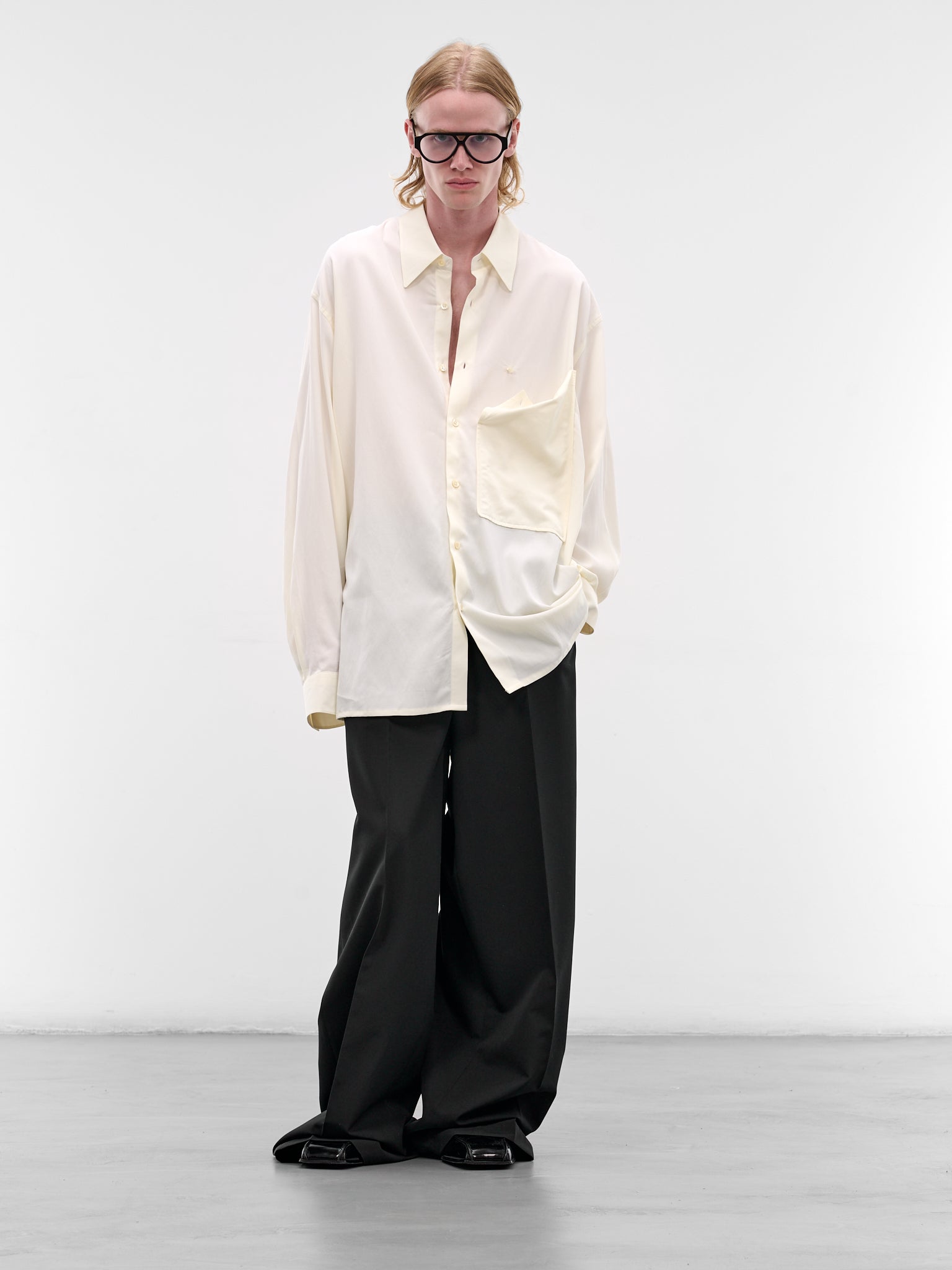 Beige Buttoned Pocket Shirt (SS26-004-07B-BEIGE)