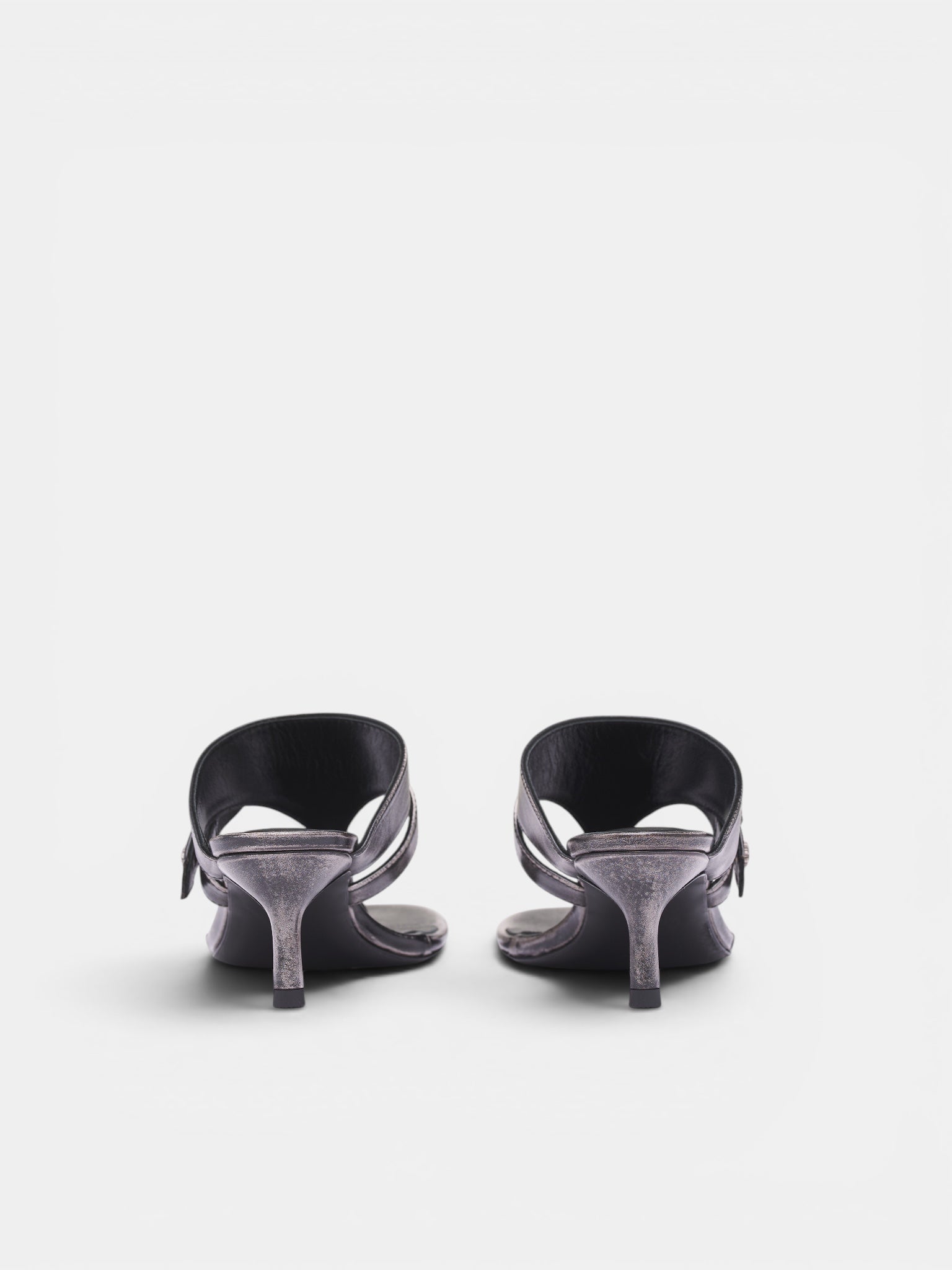 Black Leather Buckled Heeled Sandals (SS26-FT-02BK-BLACK)