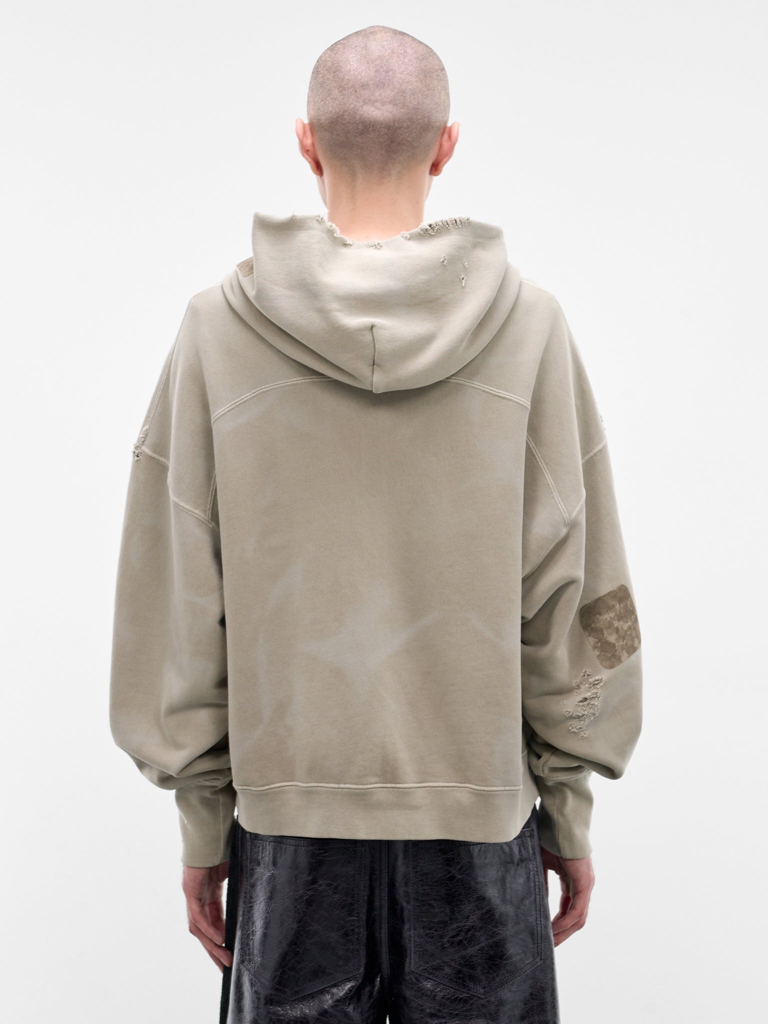 Green Distressed Stamp Zip Hoodie (SS26-SEK-HD02-GREEN)