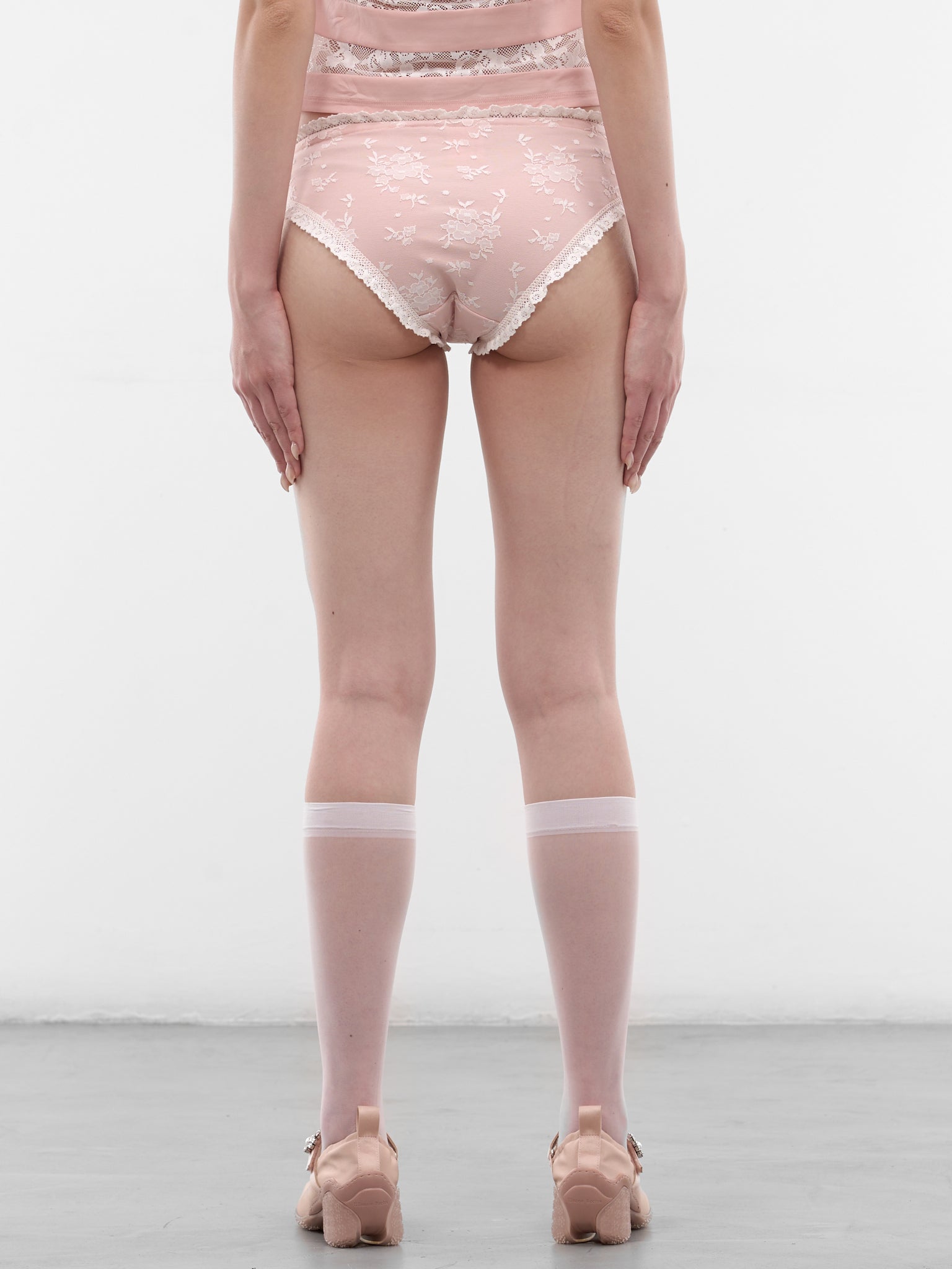 Pink Lace Drawstring Briefs (SS2600TR15PK-PINK)